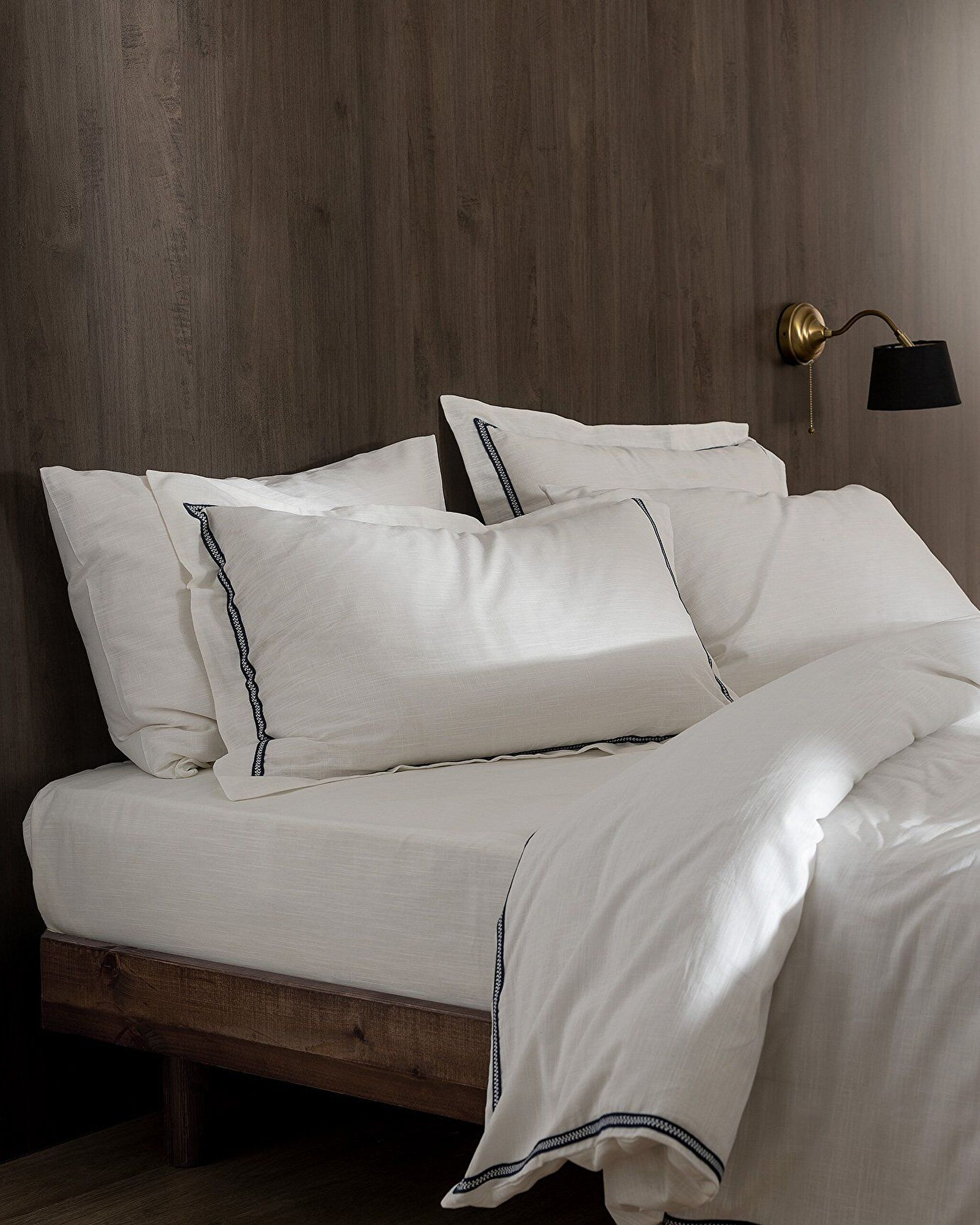 Tina Double Size Linen Look Washed Duvet Cover Set - 2