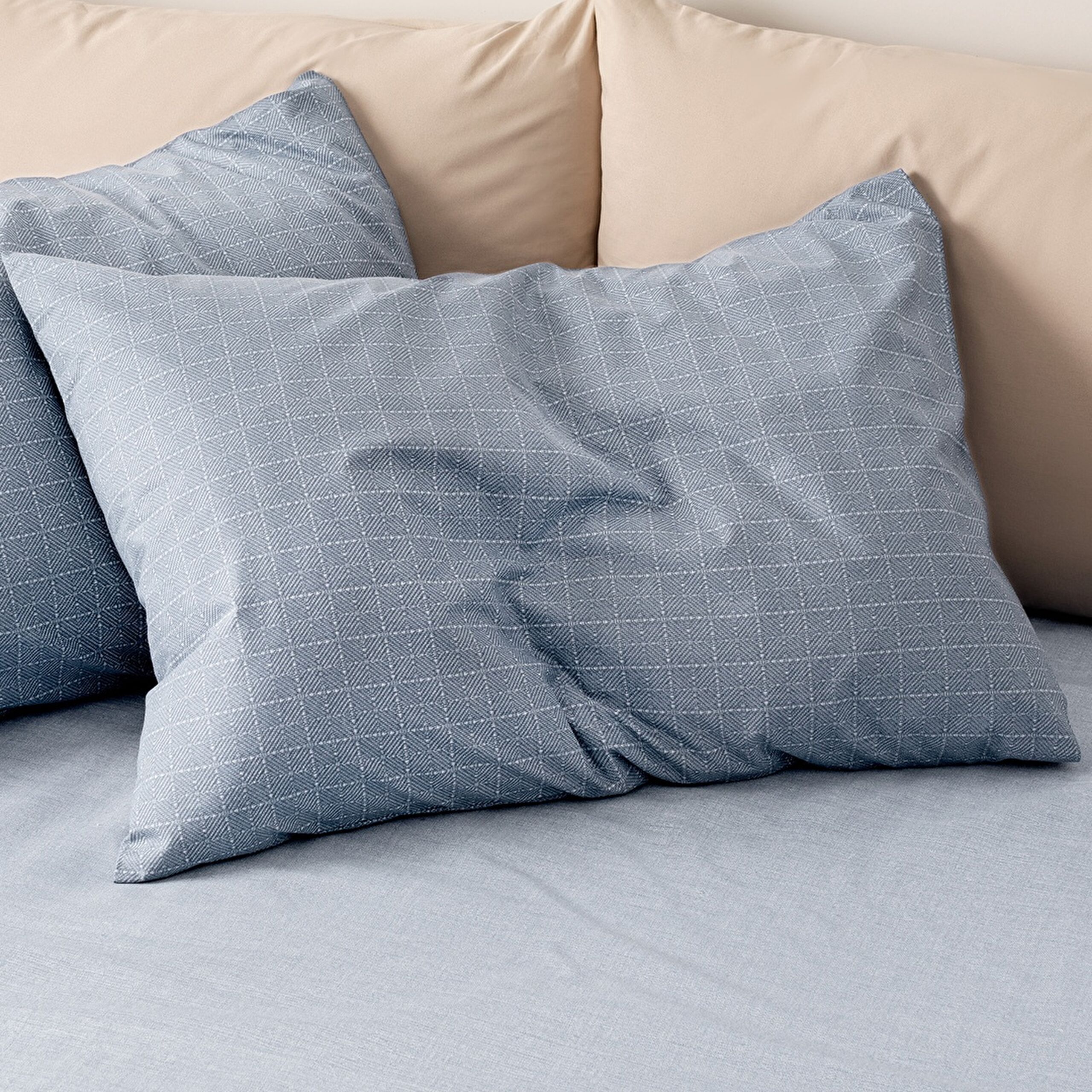 ⁠ Σετ παπλωματοθήκης Odette Double 100% Cotton Ranforce με στάμπα - Μπλε_2}