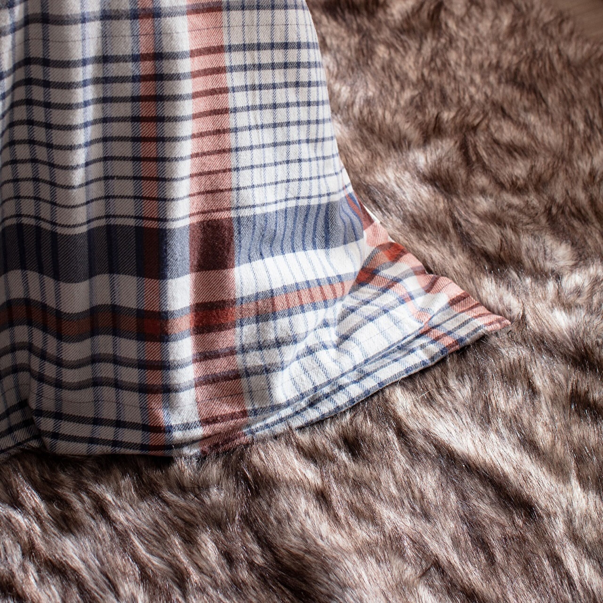 ⁠ Σετ Παπλωματοθήκη Boussy Double 100% Cotton Flannel - Navy Blue_4}