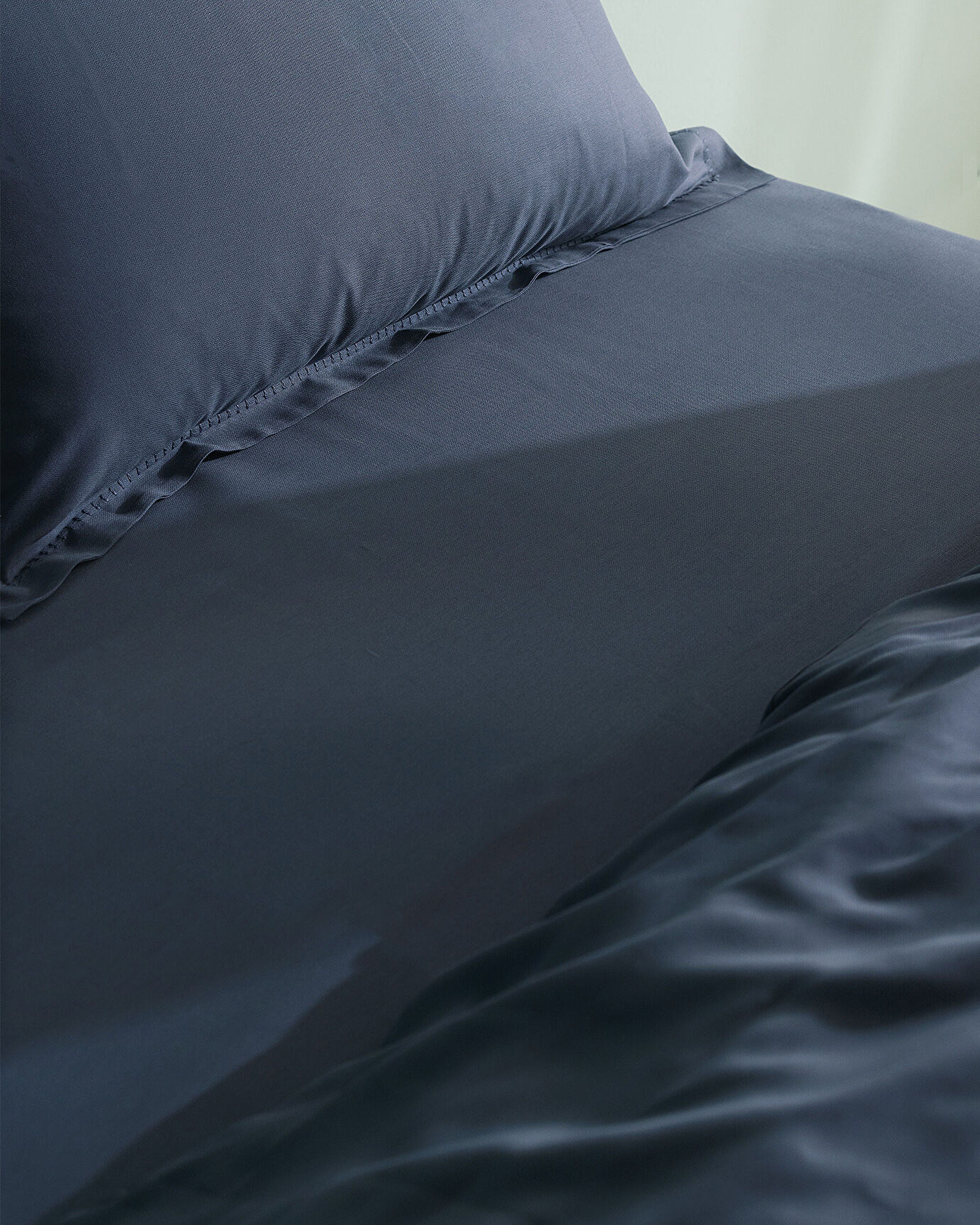 Ensemble Housse De Couette Unie En Crêpe De Coco - 4