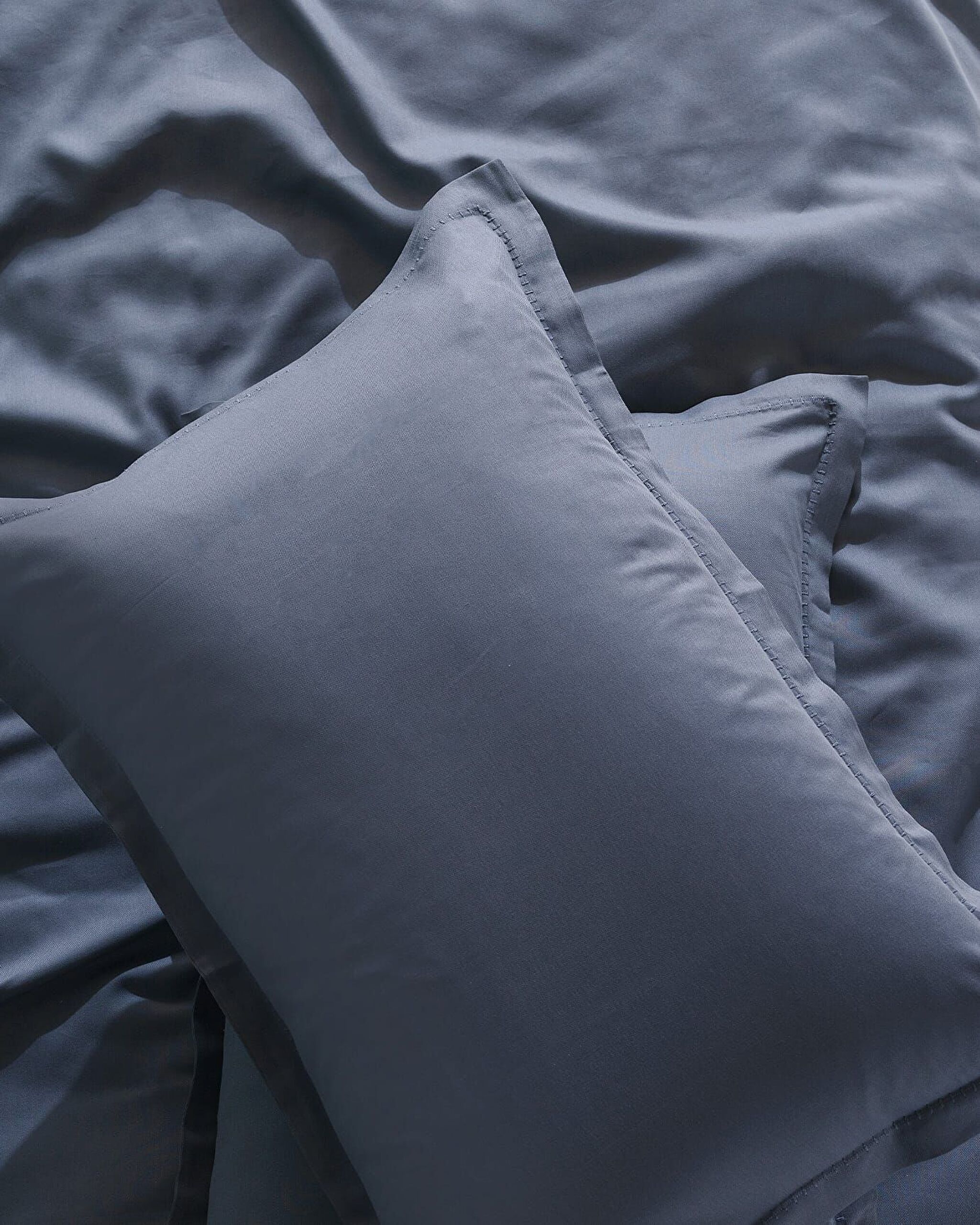 Ensemble Housse De Couette Unie En Crêpe De Coco - 5