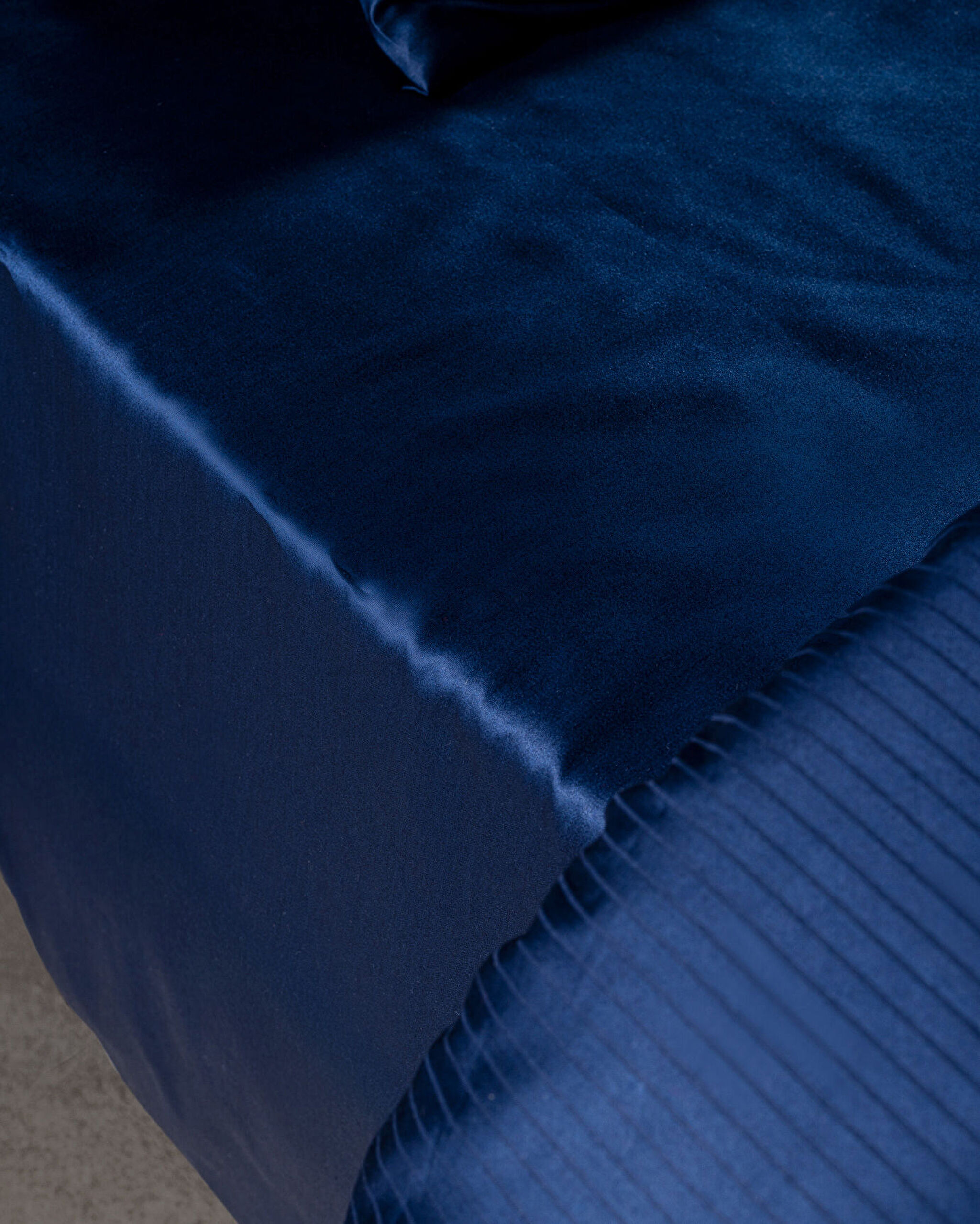 Thalie Double Sıze Strıped Satın Duvet Cover Set - 7