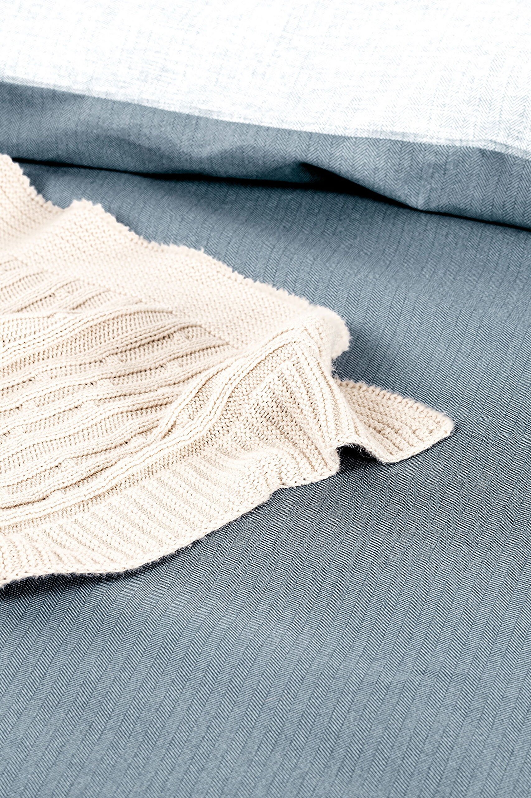 Cher Çift Kişilik Pamuklu Baskılı Nevresim Takımı - Mavi - 4