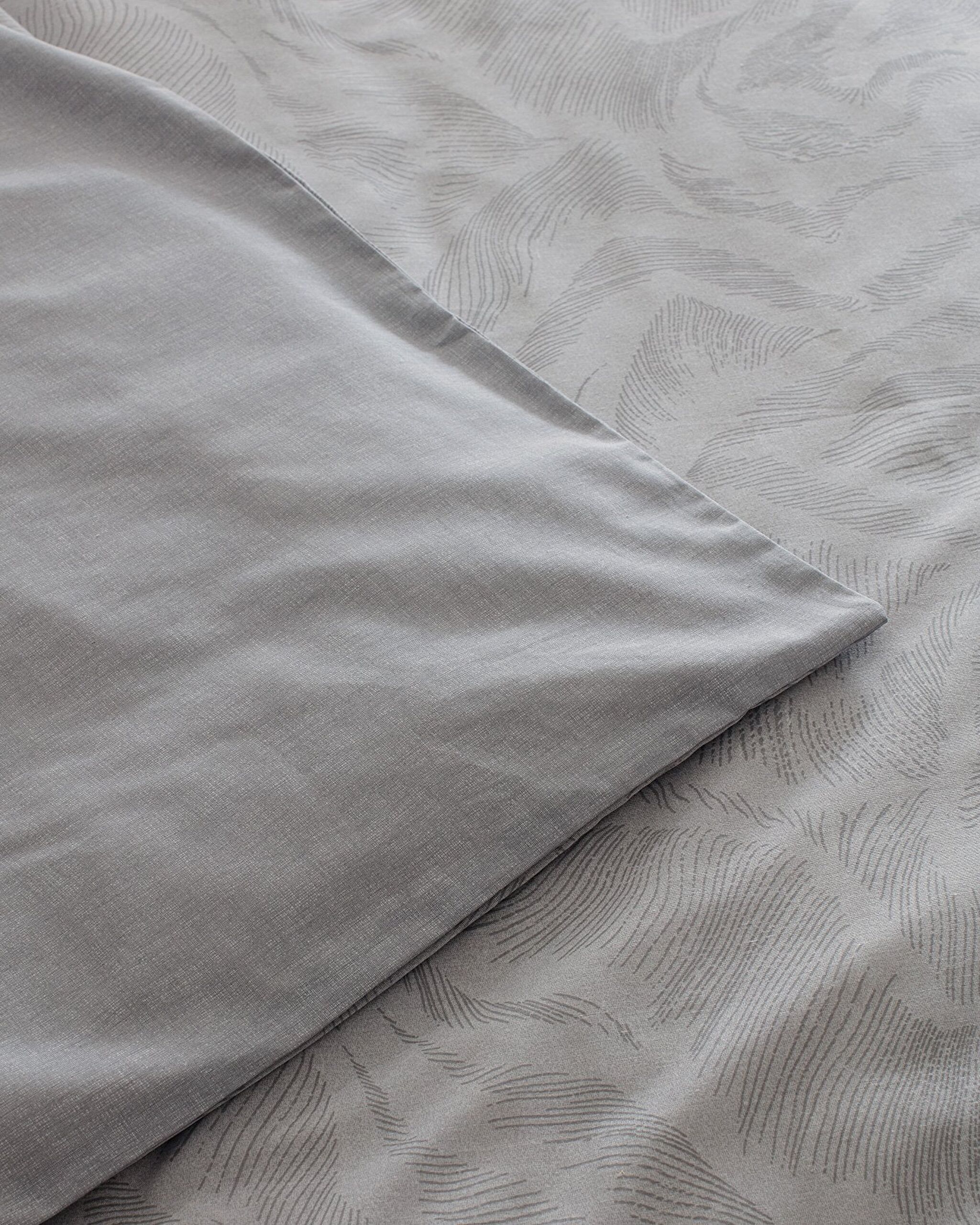 Coyan Çift Kişilik Pamuklu Baskılı Nevresim Takımı - Gri - 4