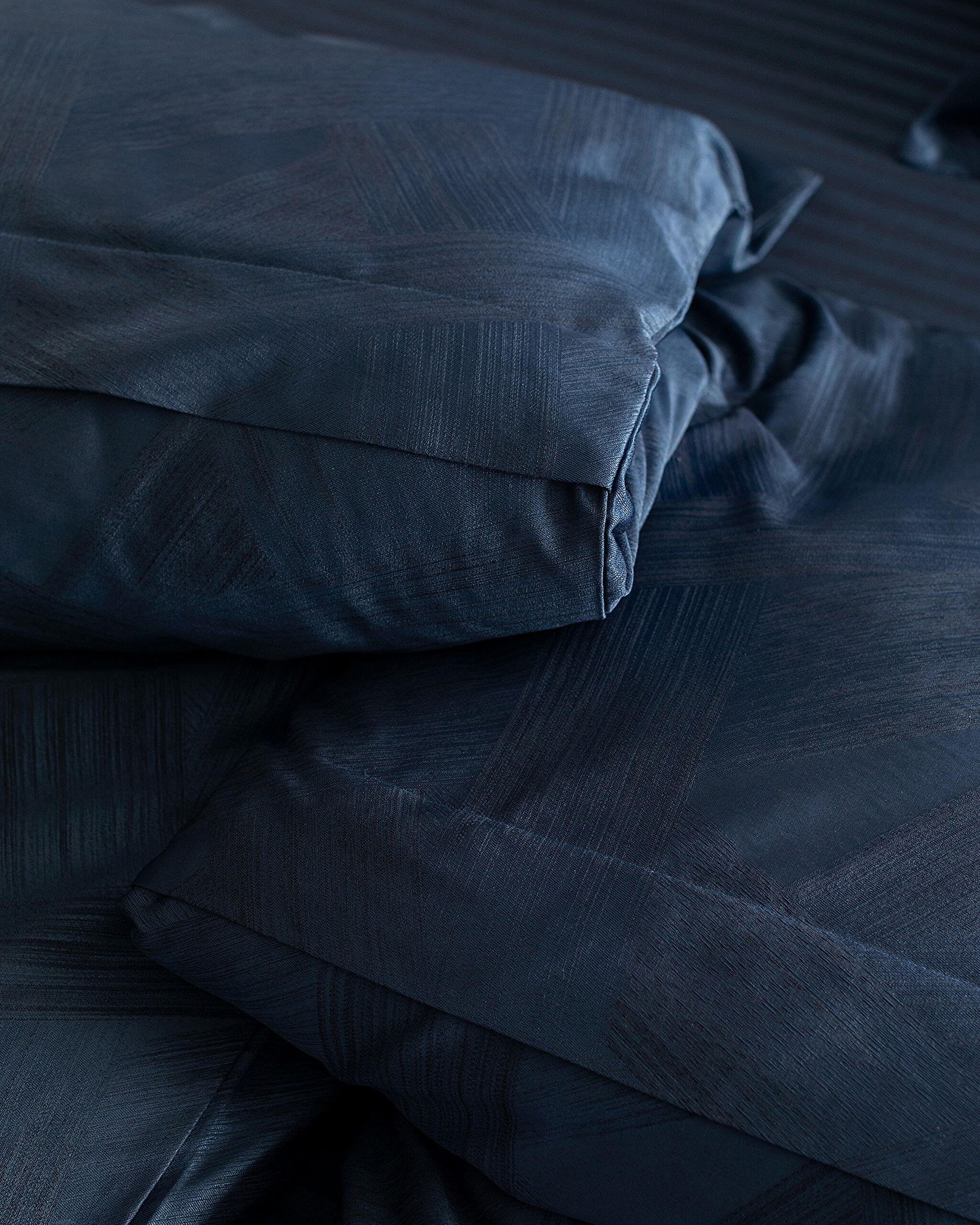 Ensemble de housse de couette en satin jacquard taille familiale Dreux - 5