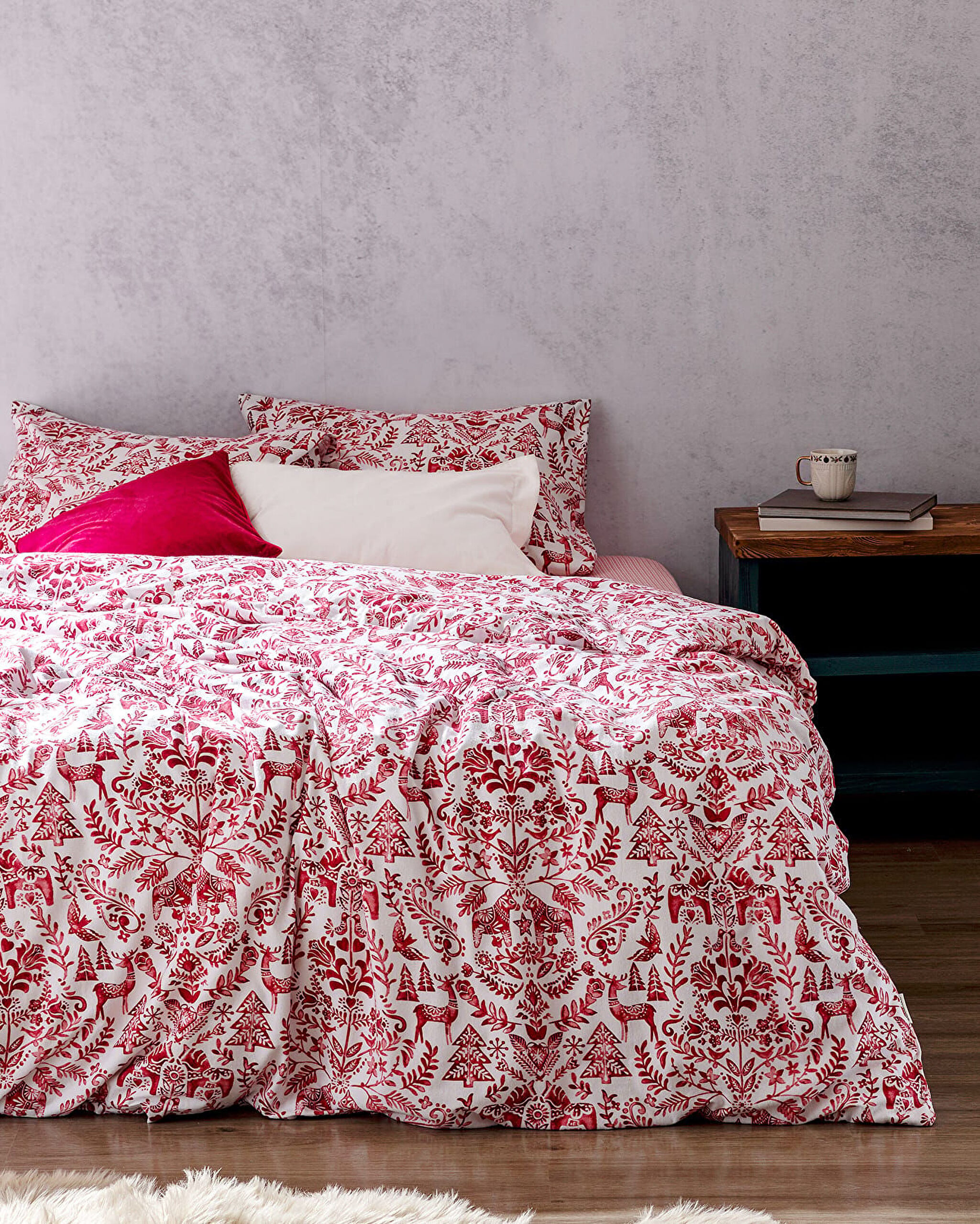 مجموعة غطاء لحاف الفانيلا الحجم - 0