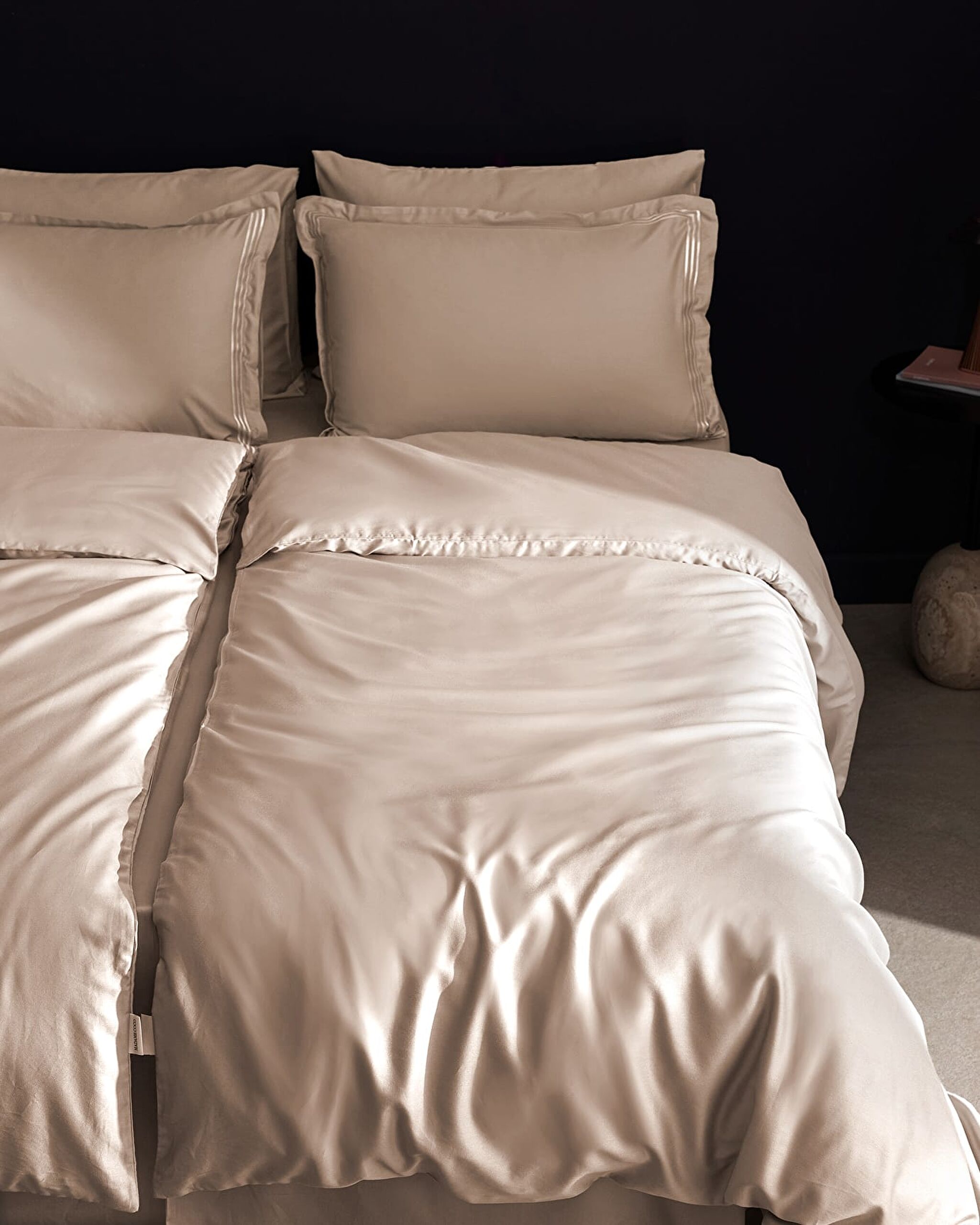 Clarette Family Size Bamboo Satin Duvet Cover Set - 1