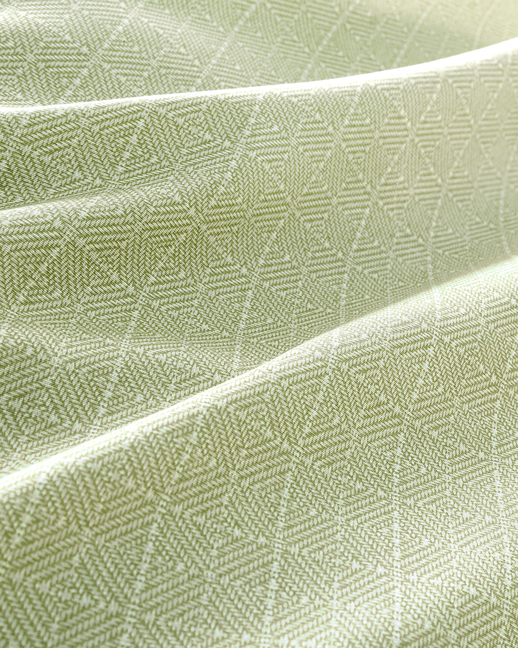 Ensemble de housse de couette imprimé Ranforce 100 % coton taille familiale Odette - Kaki - 5