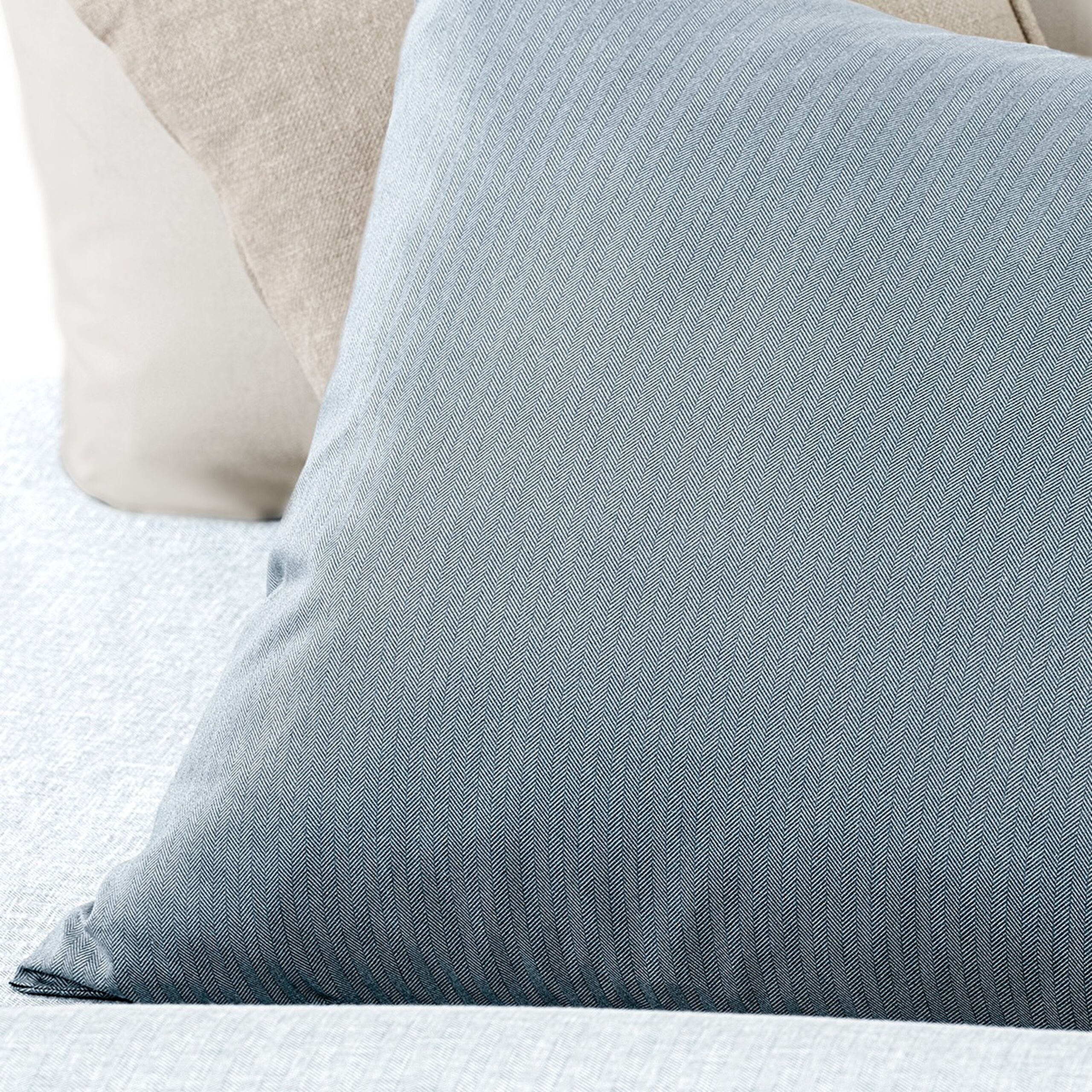 Cher Bedrucktes Bettwäscheset aus Baumwolle in Familiengröße – Blau - 2