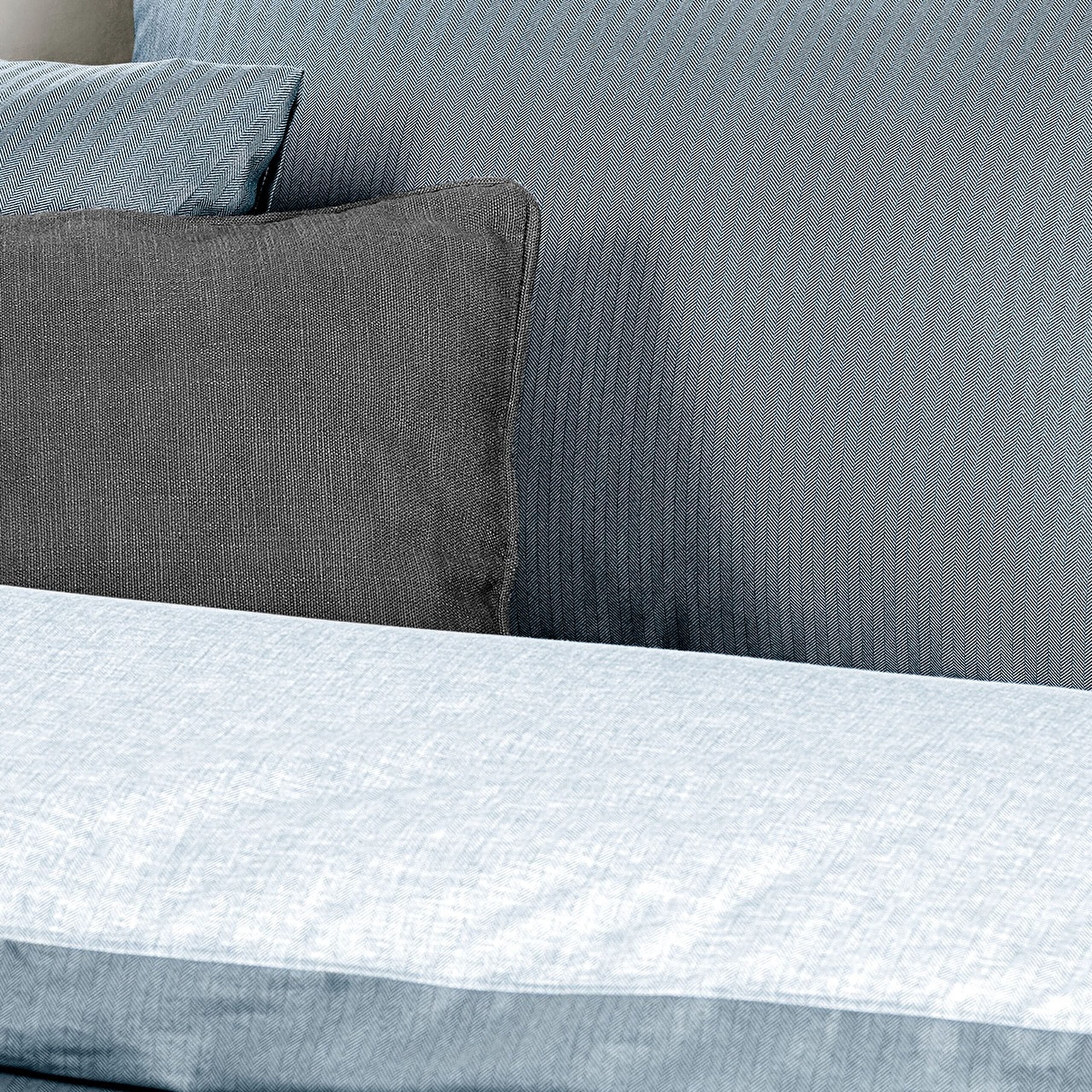 Cher Bedrucktes Bettwäscheset aus Baumwolle in Familiengröße – Blau - 1