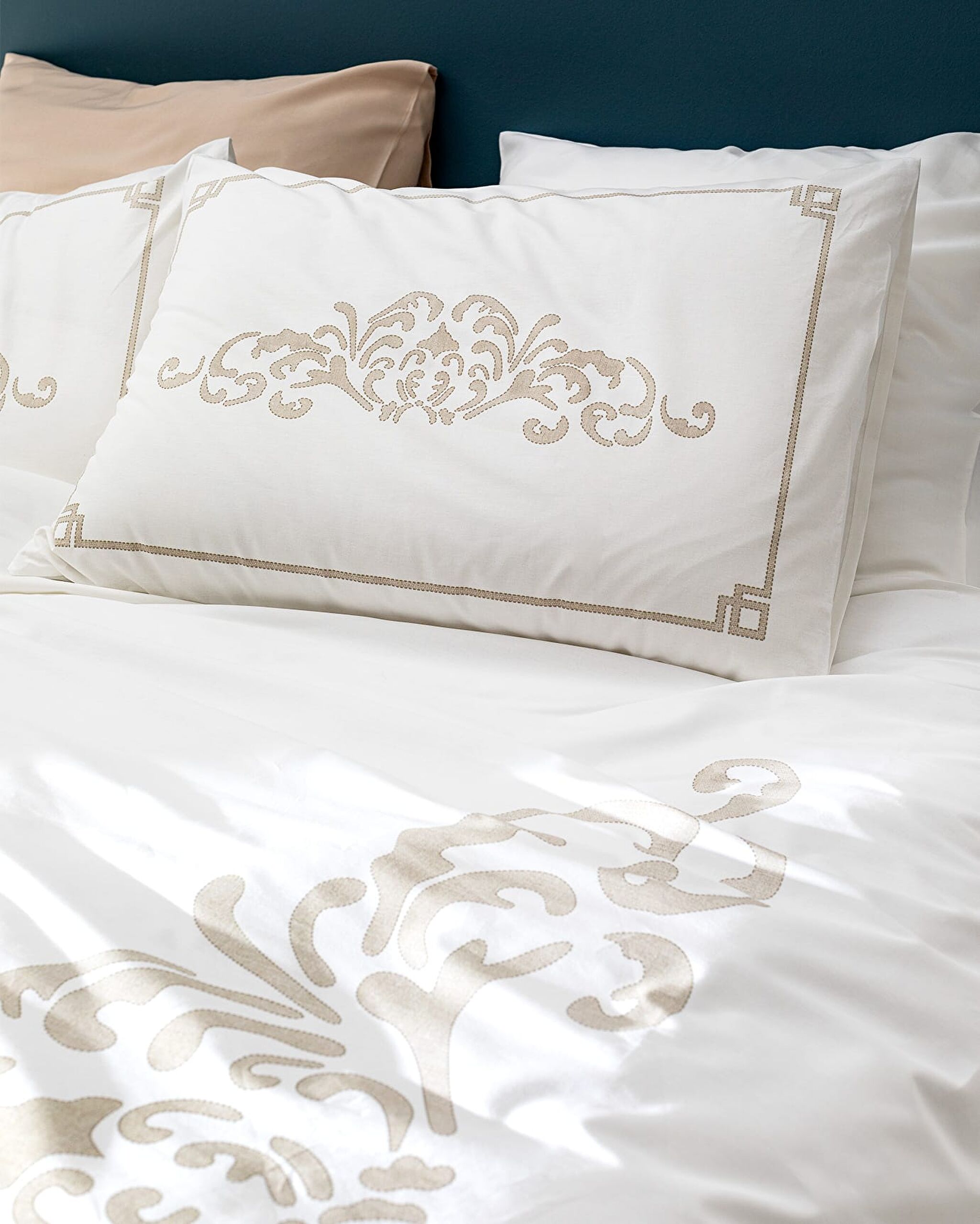 Brun King Size Duvet Cover Set - Beige - 2