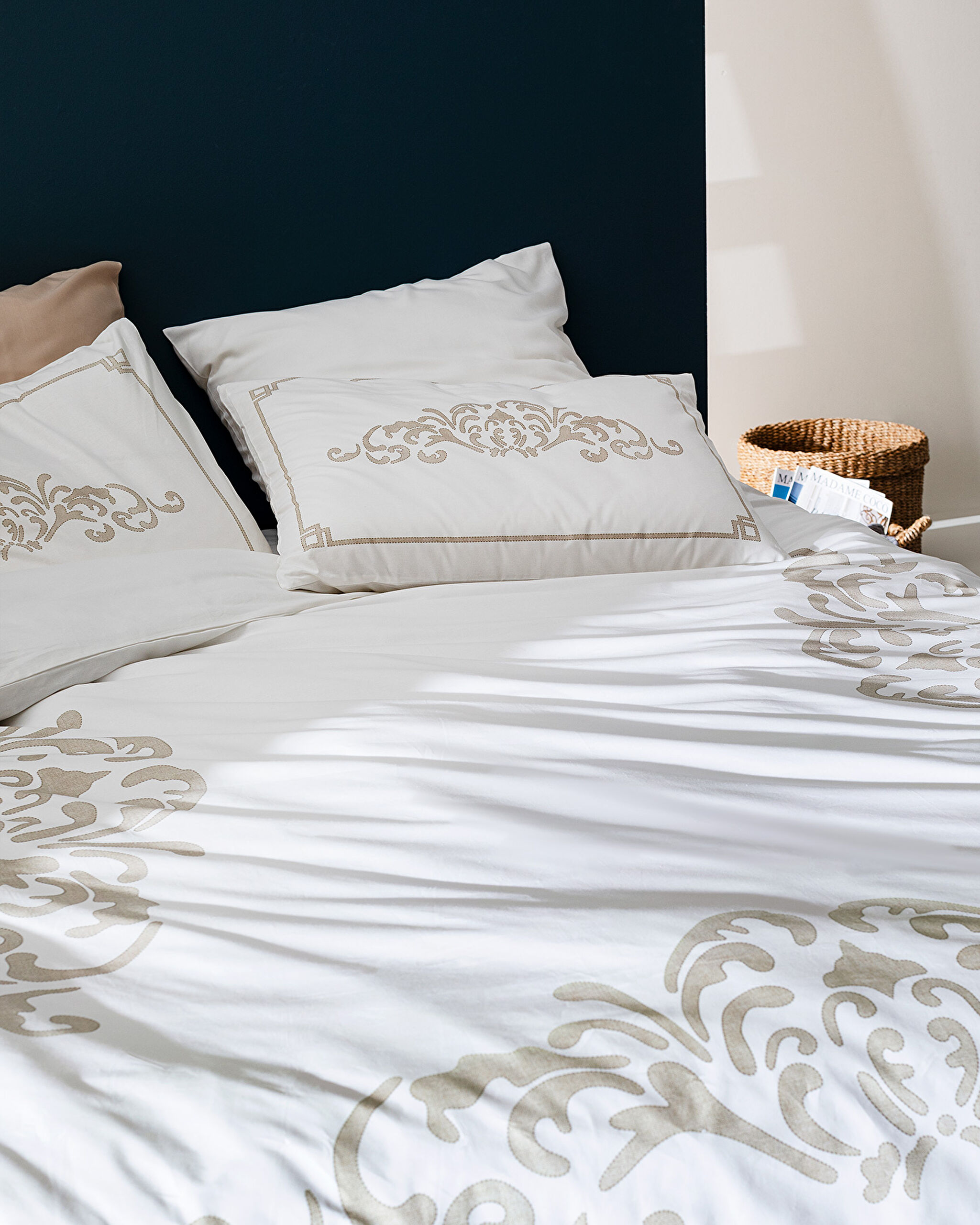 Brun King-Size-Bettbezug-Set – Beige - 1