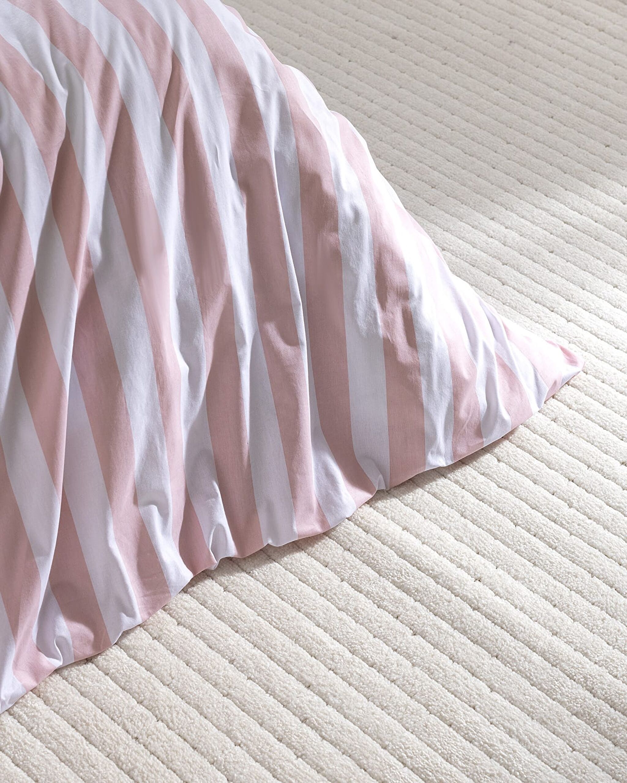 Ensemble de housse de couette imprimé Ranforce 100% coton King Size Avignon - Poudre - 4