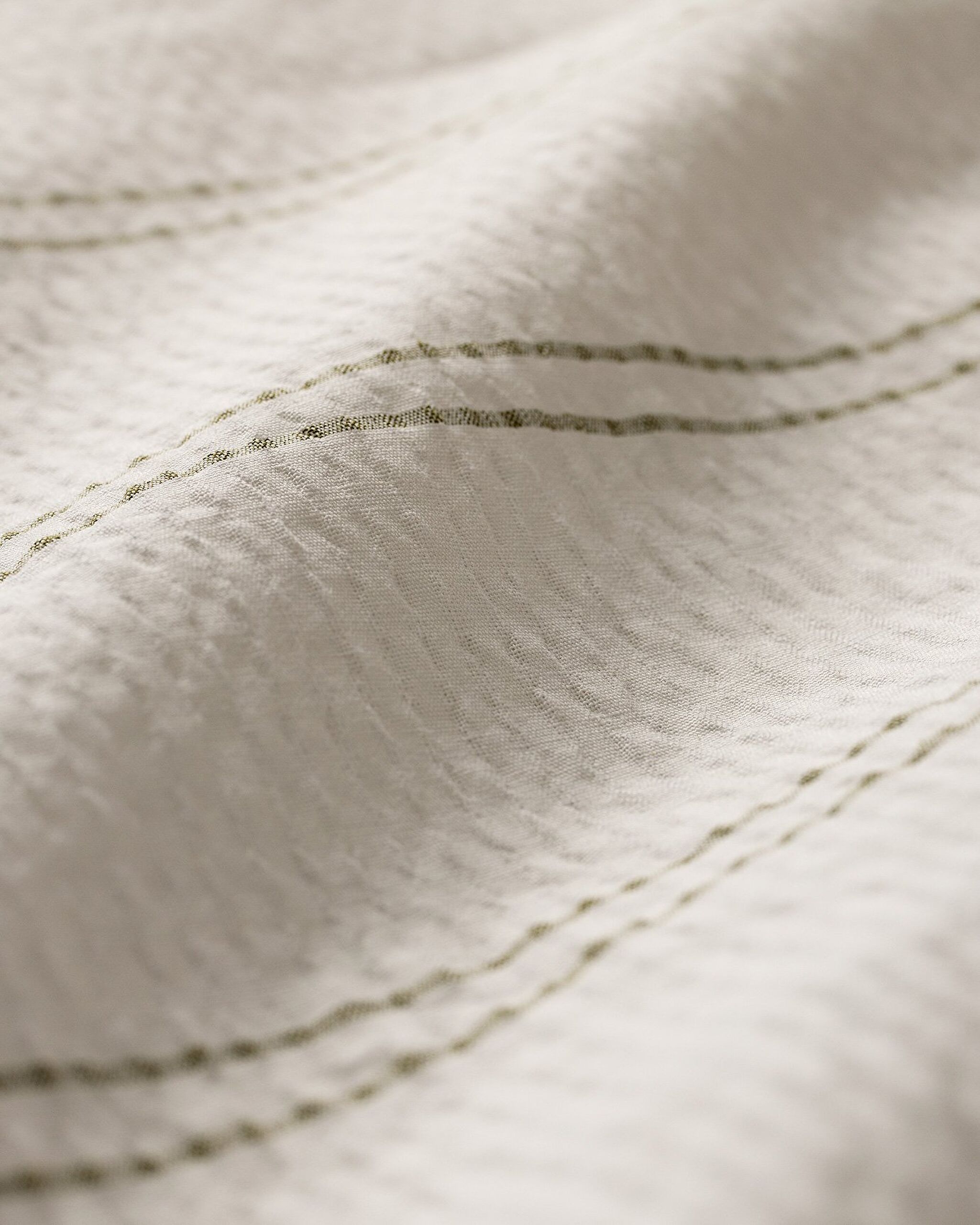 Ensemble de housse de couette en seersucker lavé 100 % coton à rayures Linda pour très grand lit - B - 5