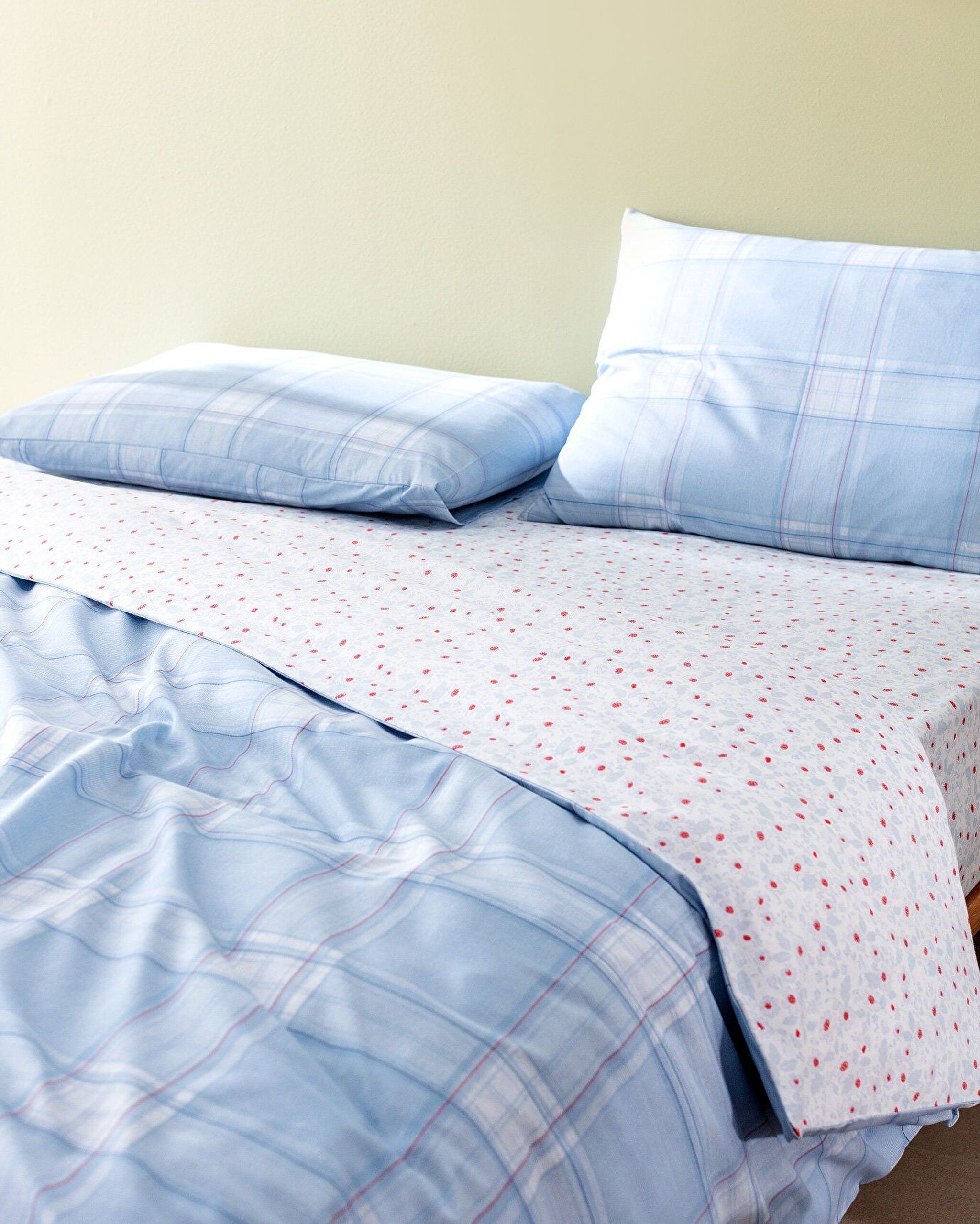 Blanch King Size Duvet Cover Set - Ranforce Patterned - 1