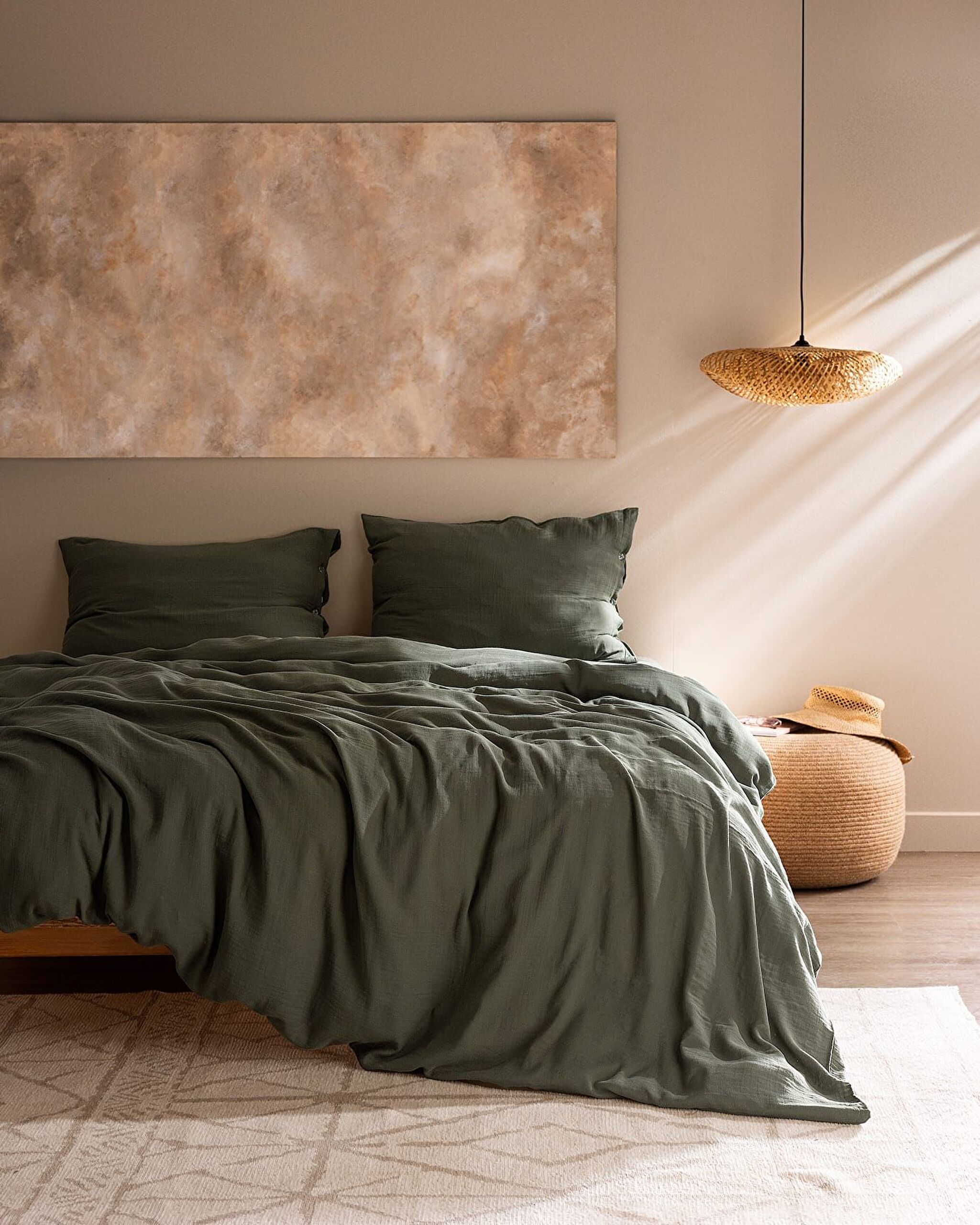 Marla Muslin King Size Duvet Cover Set - Fitted - 0