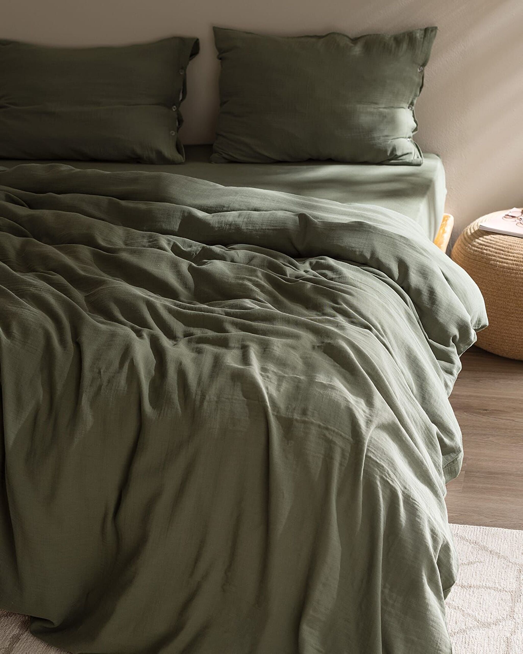 Marla Muslin King Size Duvet Cover Set - Fitted - 1