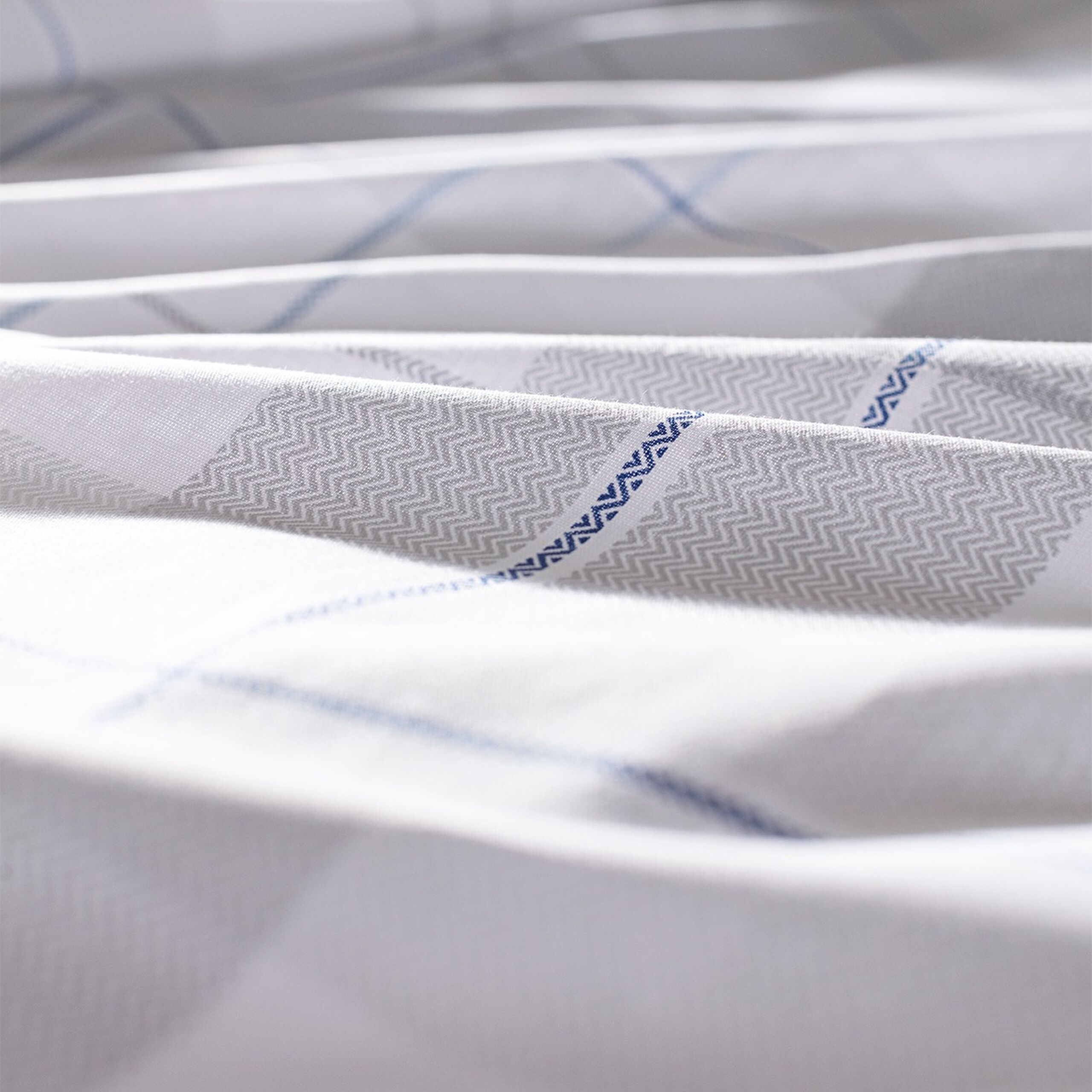 Ensemble de housse de couette imprimé Ranforce 100% coton Musette King Size - Bleu - 5