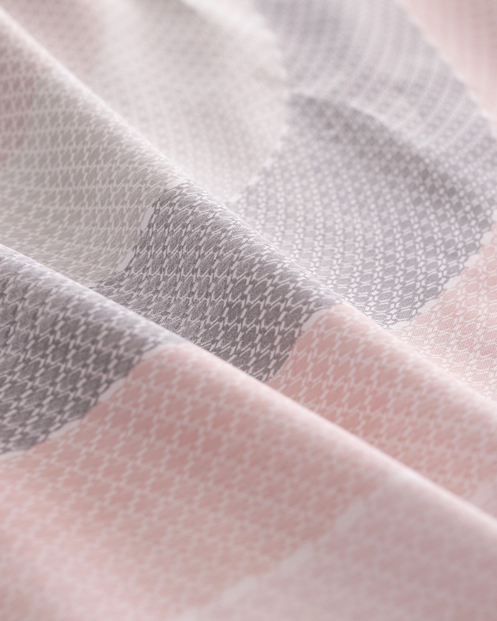 Suivre King Size 100 % Baumwolle Ranforce bedrucktes Bettbezug-Set – Puder - 4