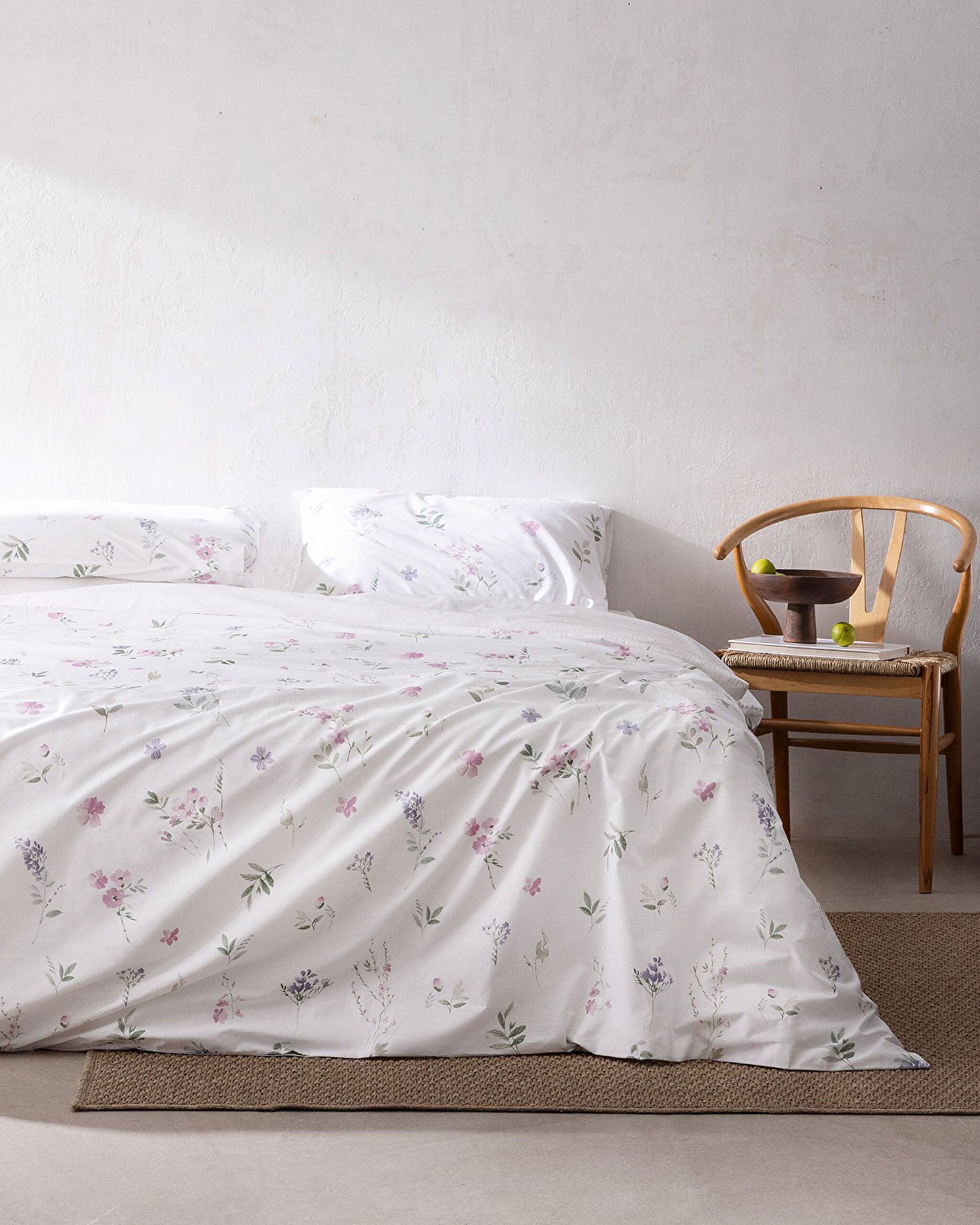 ⁠ Evonna King Size Duvet Cover Set - Ranforce Patterned_0}