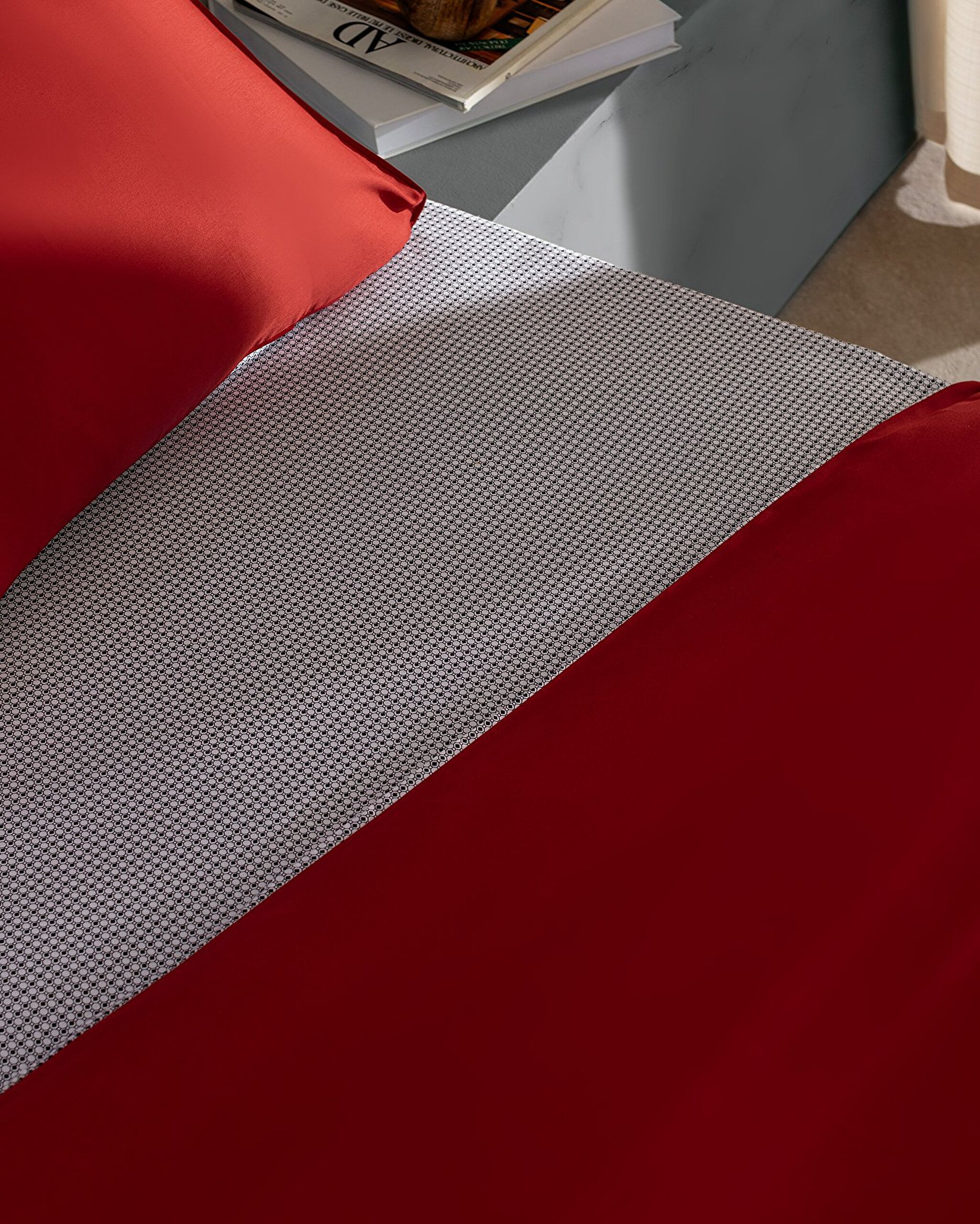 Delit Ensemble De Housse De Couette En Satin İmprimé - 4