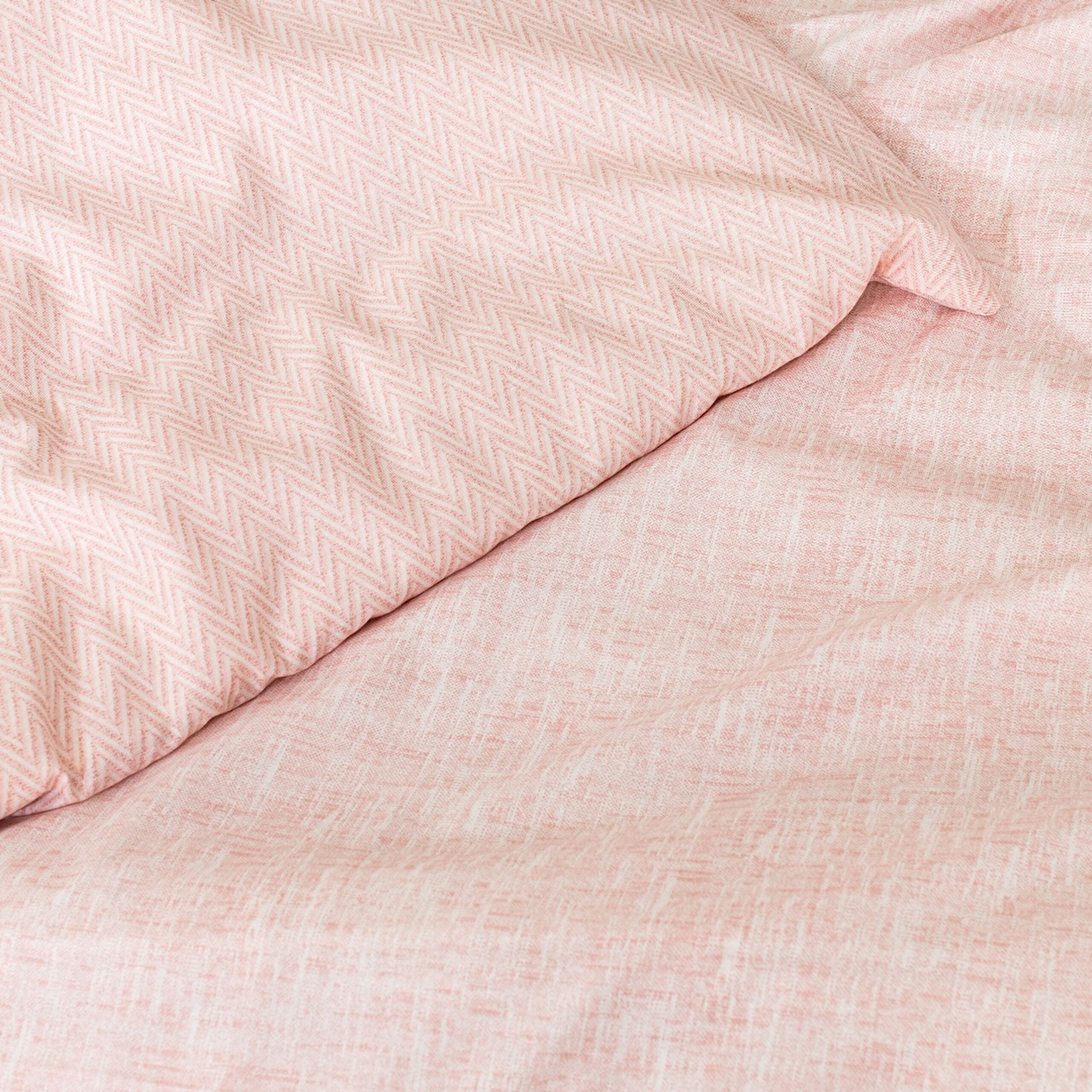 Ensemble de housse de couette imprimé en coton taille king Juin - Poudre - 6