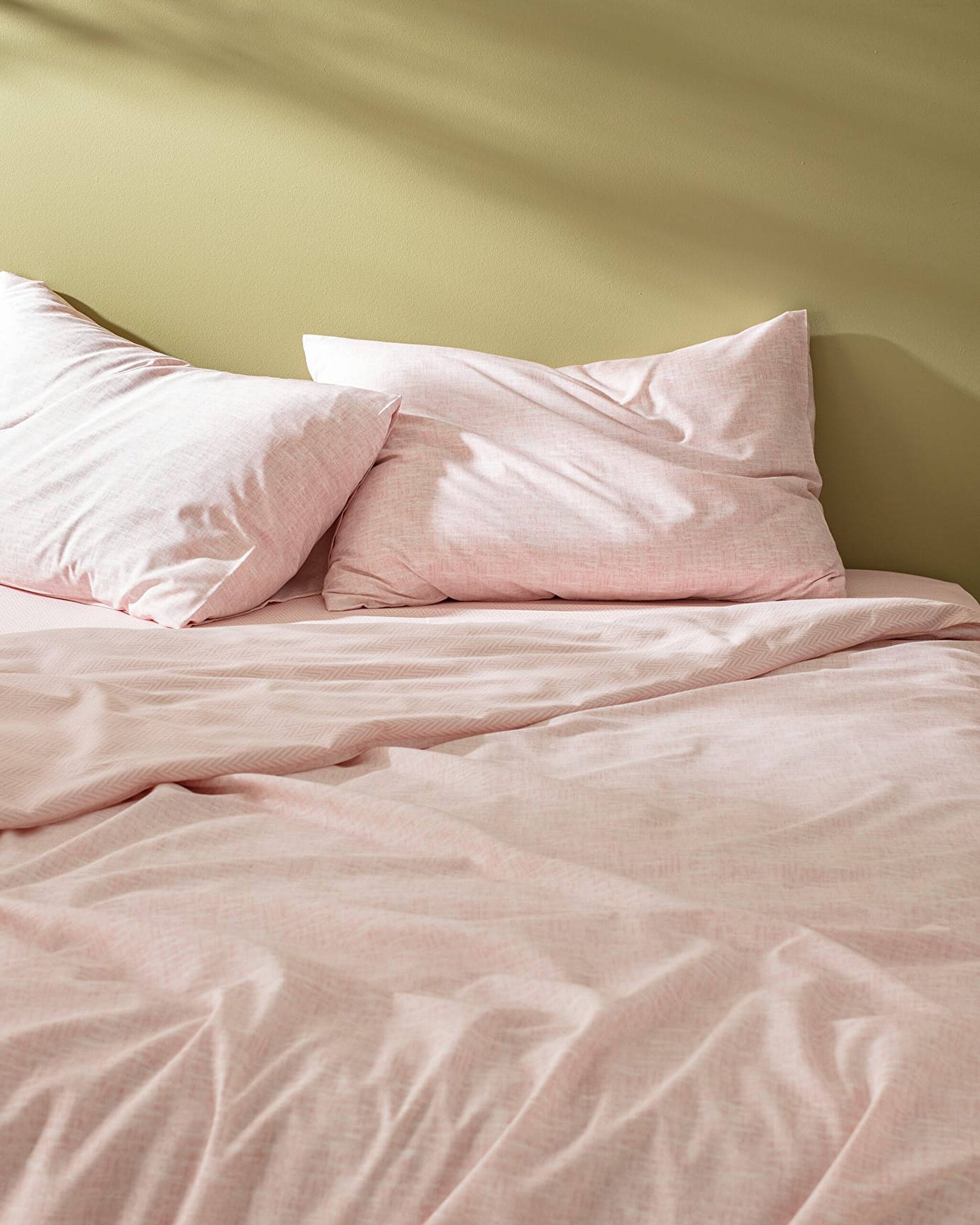 Ensemble de housse de couette imprimé en coton taille king Juin - Poudre - 1