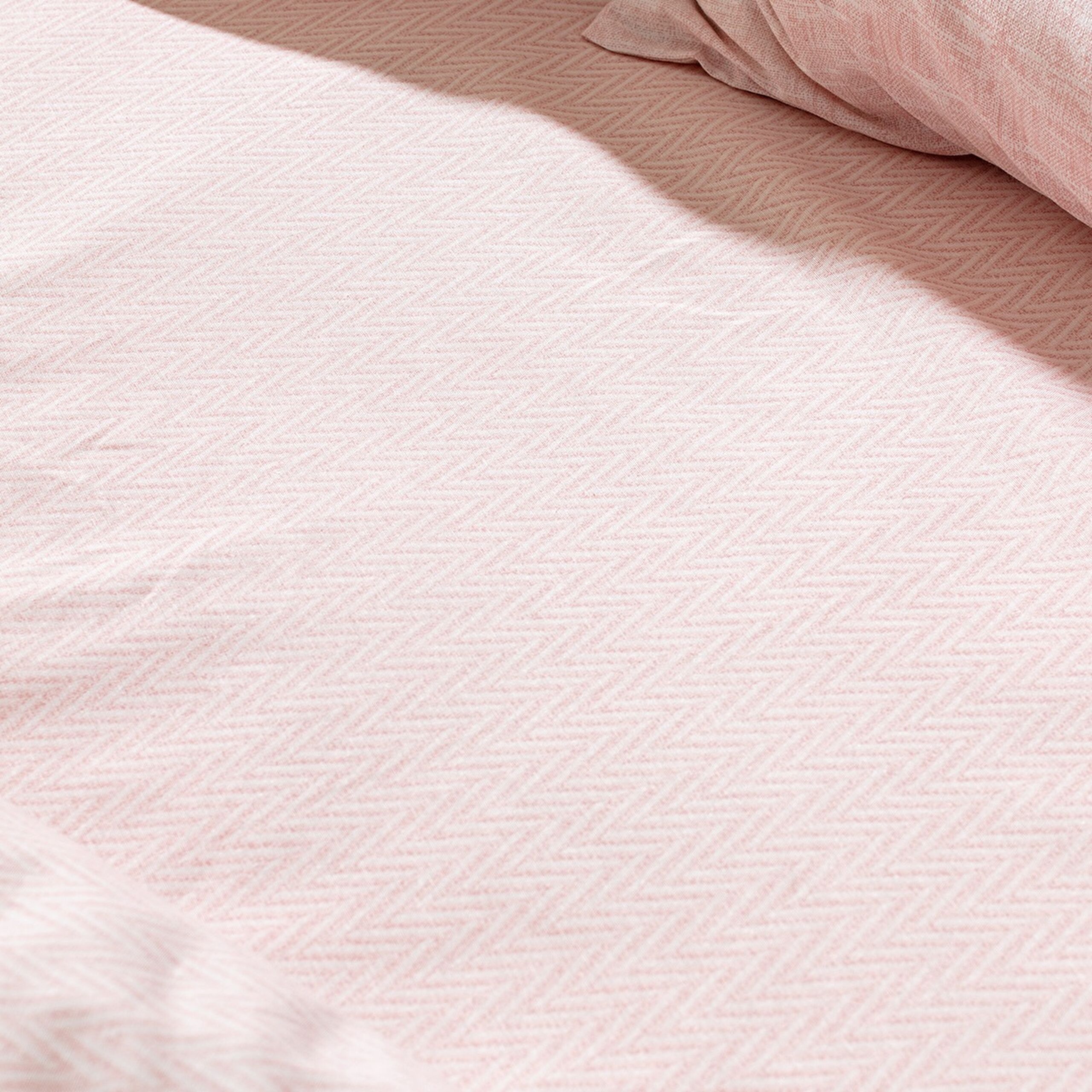 Ensemble de housse de couette imprimé en coton taille king Juin - Poudre - 5