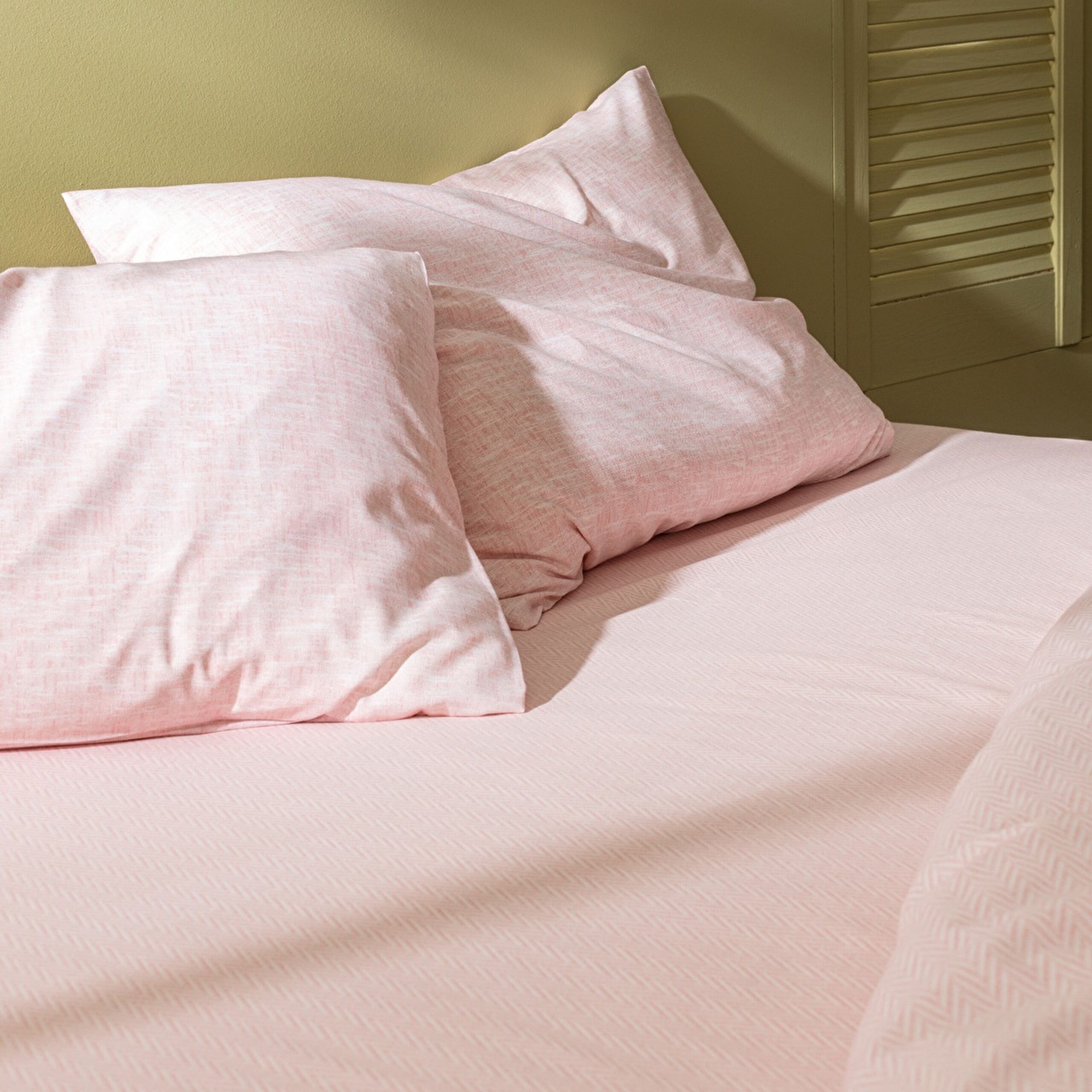 Ensemble de housse de couette imprimé en coton taille king Juin - Poudre - 3