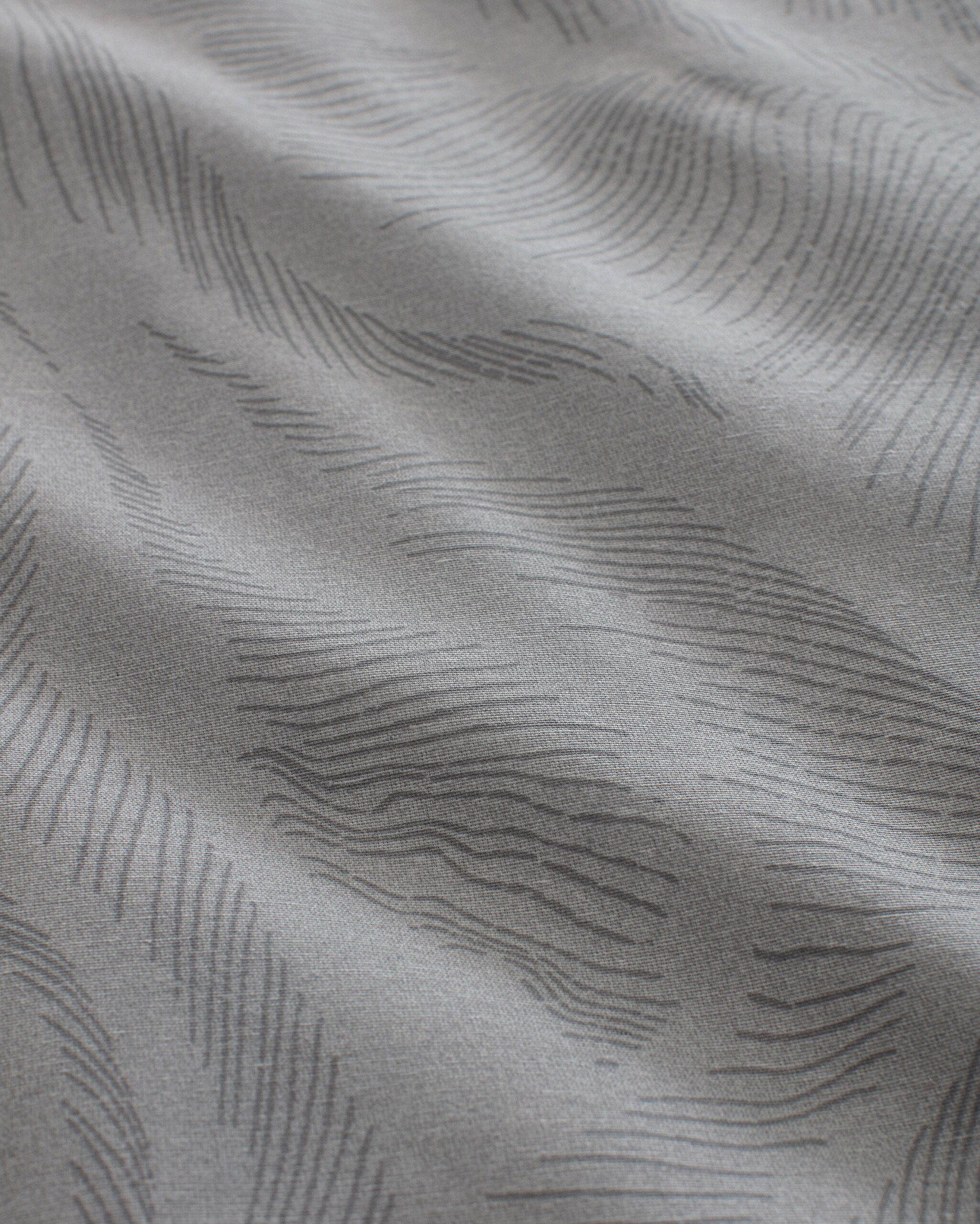 Ensemble de housse de couette imprimé en coton Coyan King Size - Gris - 5