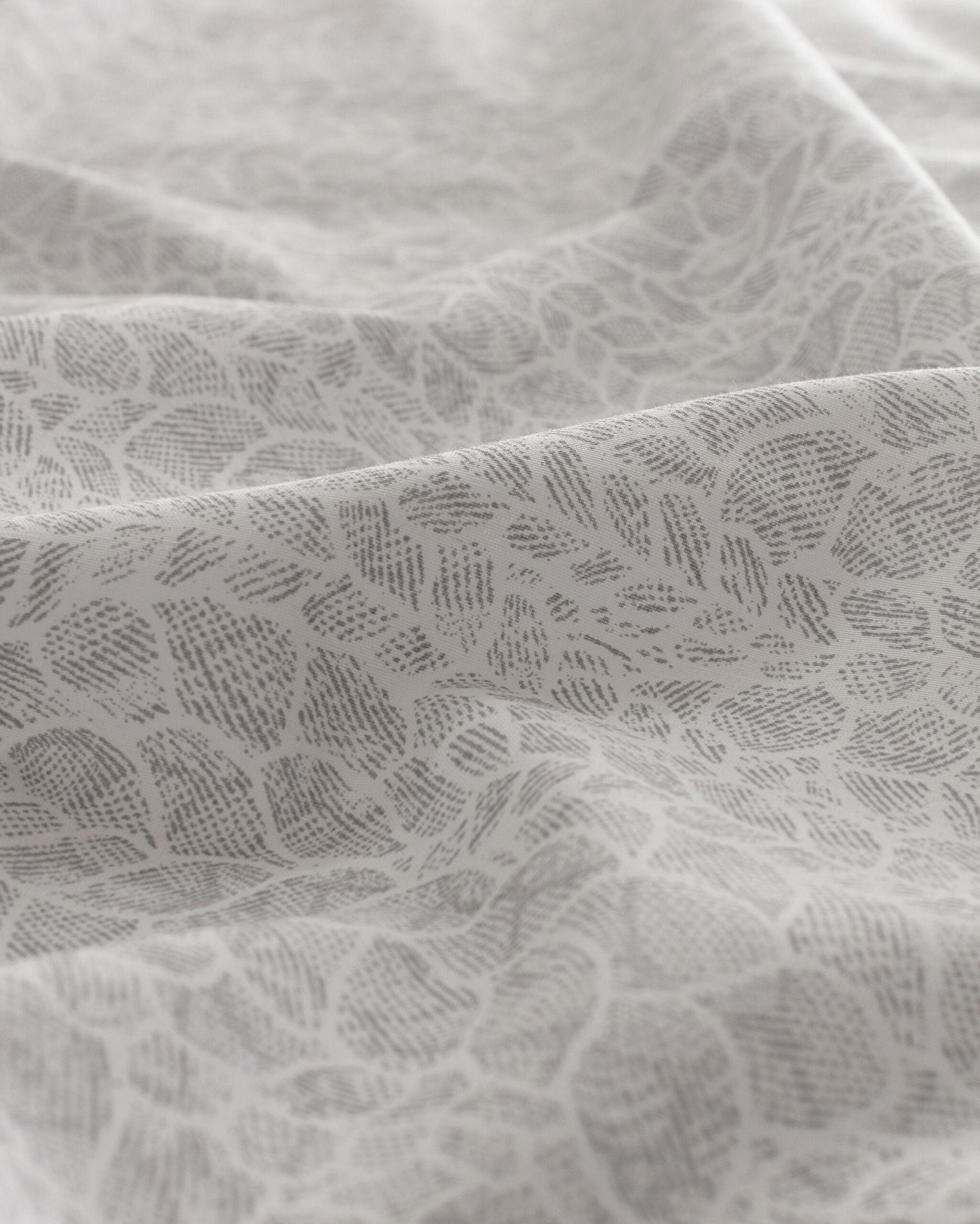 Ensemble de housse de couette en coton imprimé King Size Grelot - Gris - 4