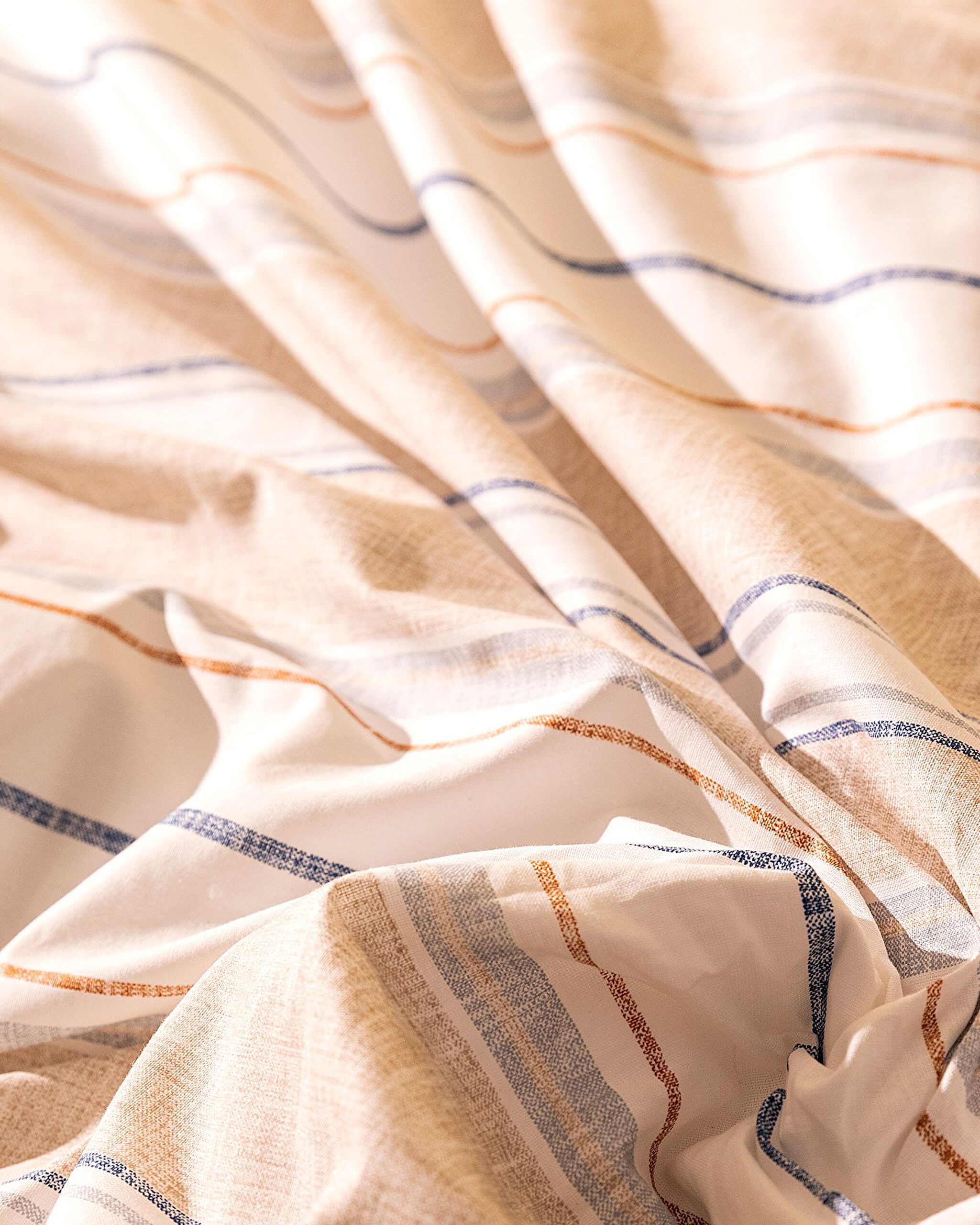 Ensemble de housse de couette Ranforce 100 % coton imprimé simple Elodie - Beige - 3