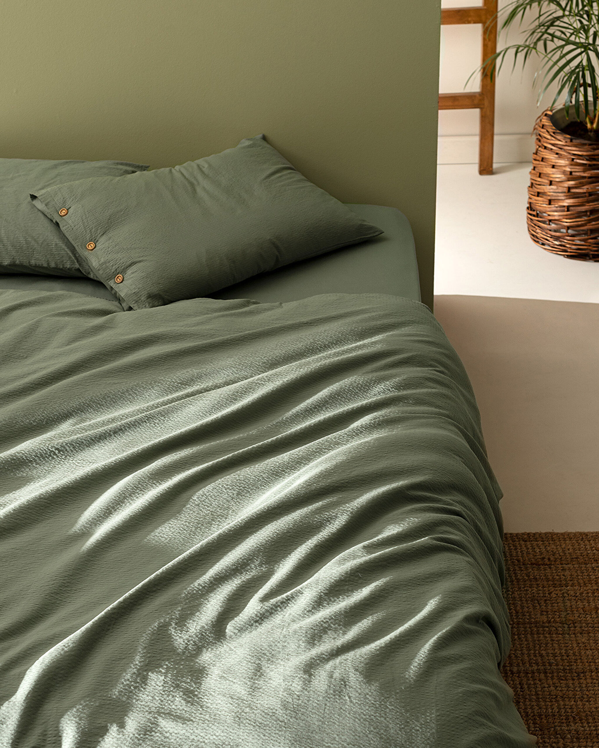 ⁠ Linda Single Size Duvet Cover Set-washed Seersucker_1}