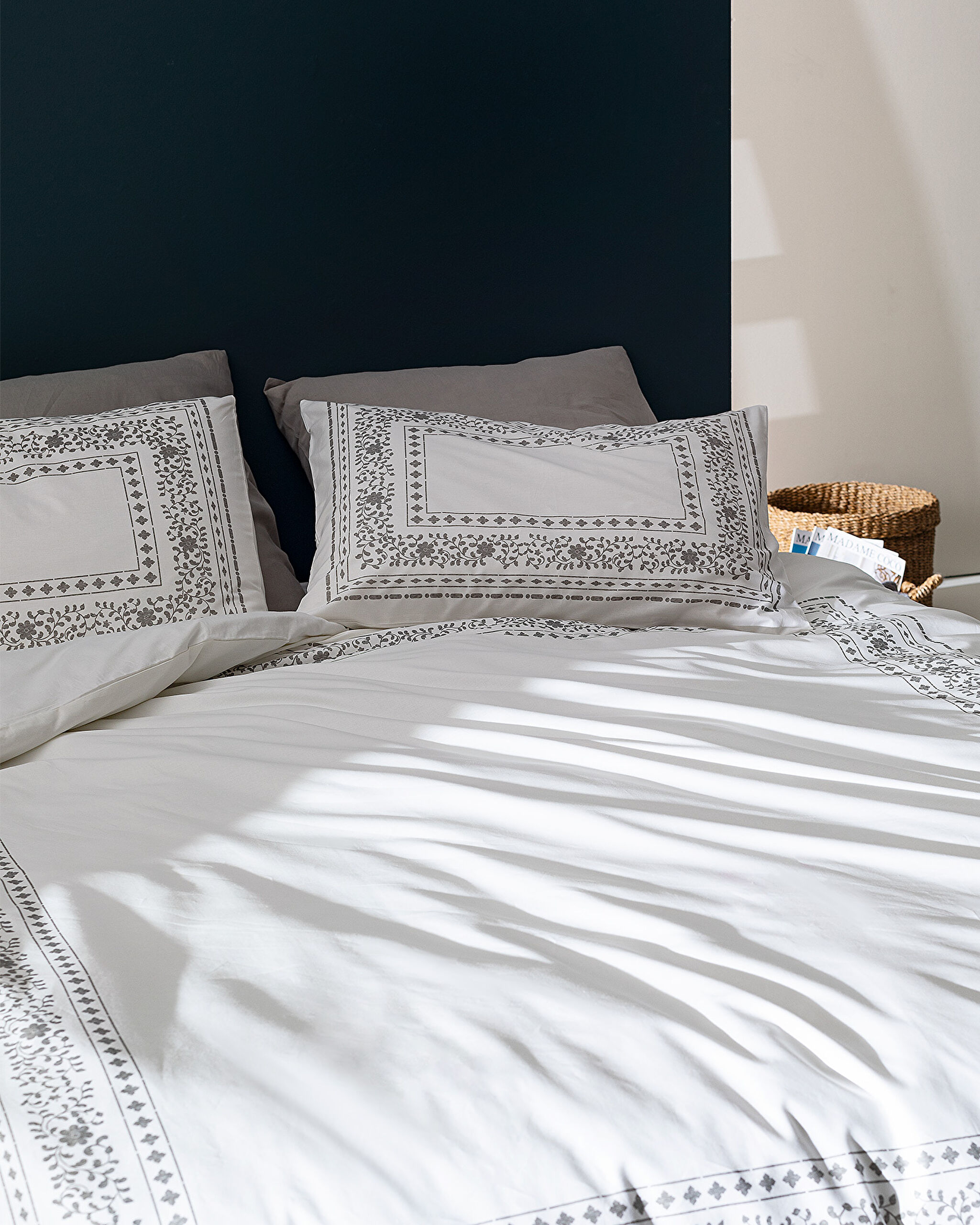 Arber Family Size 100% Cotton Duvet Cover Set - Gray - 1