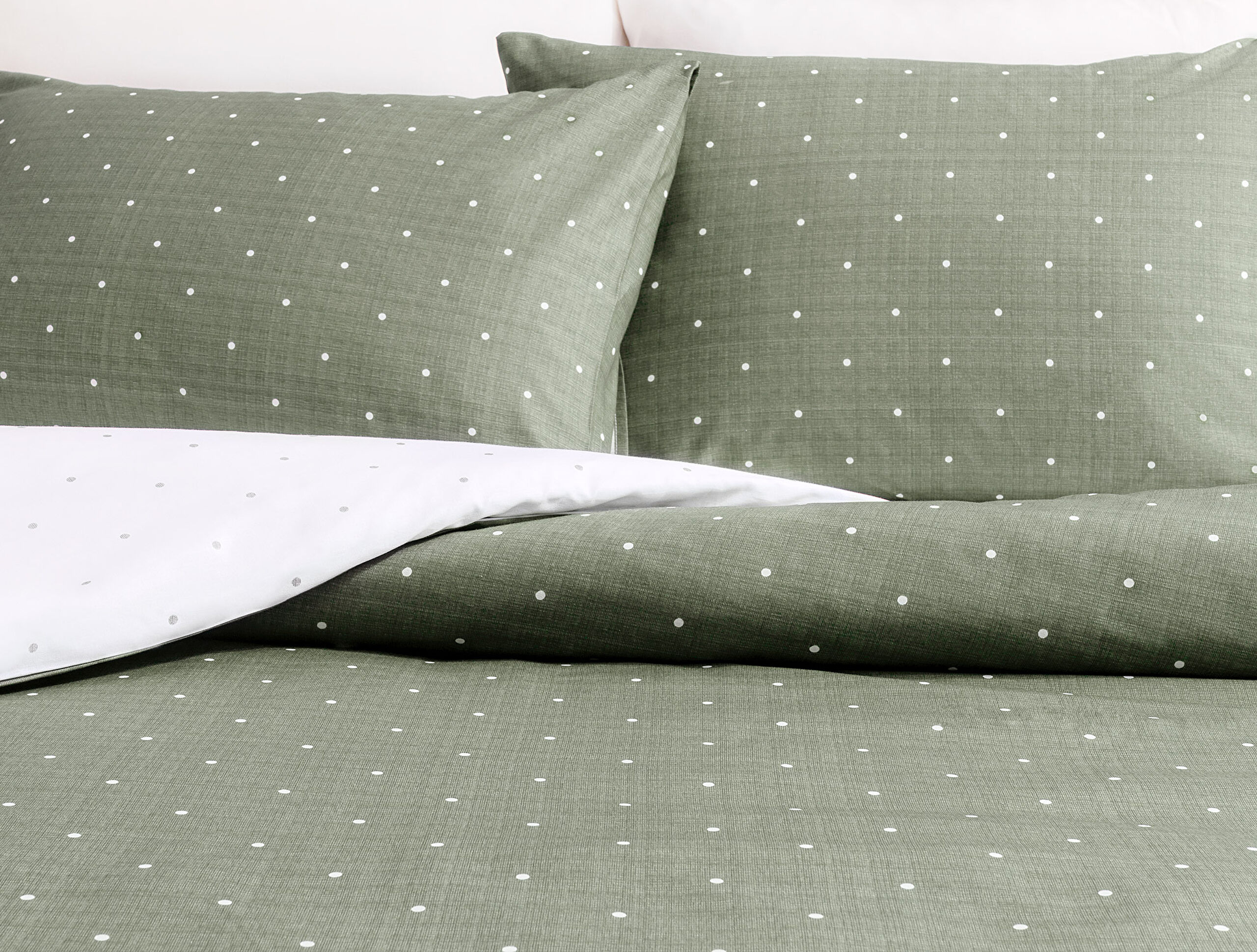 Ensemble de housse de couette Ranforce imprimé simple Brie élastique - 1