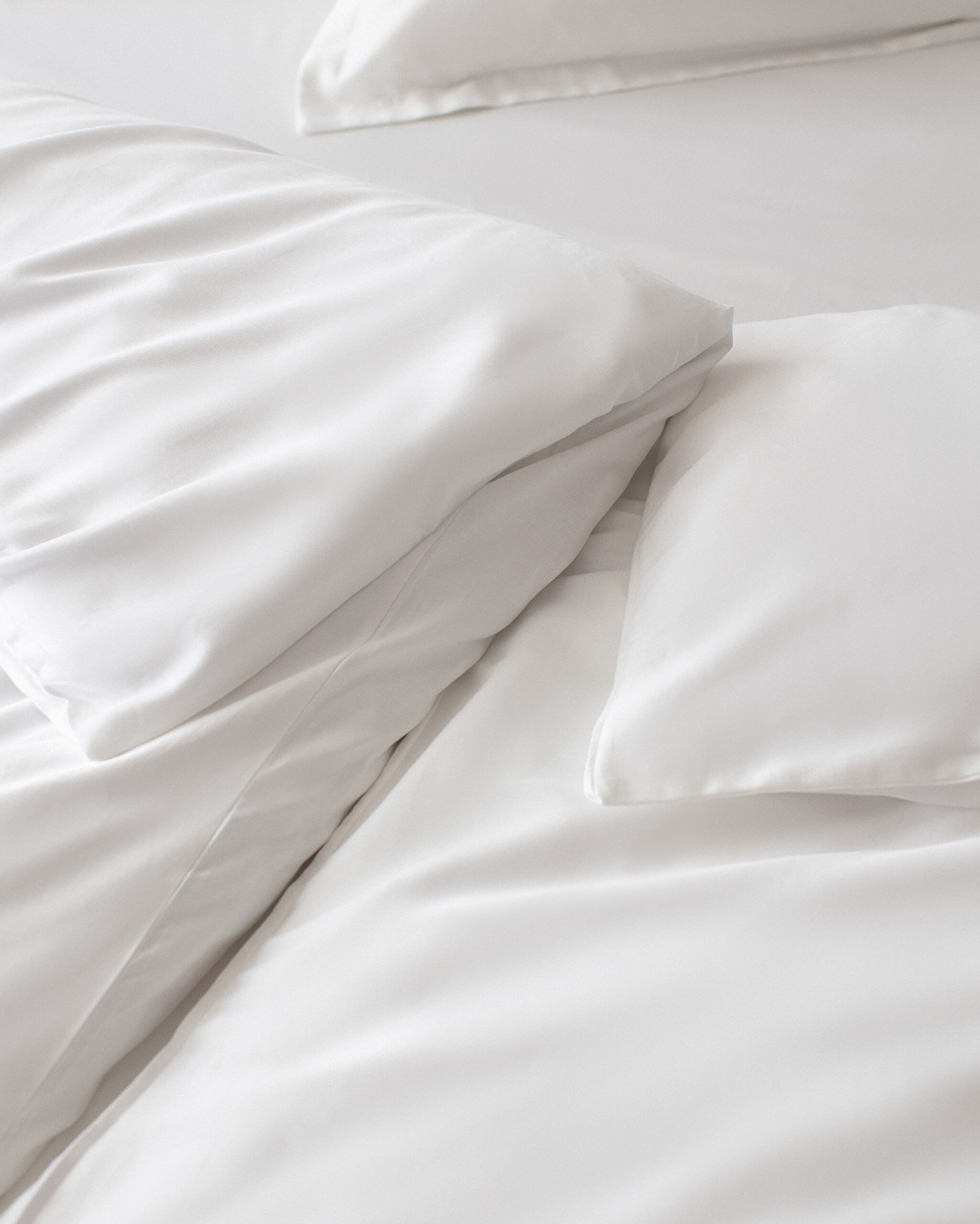 Ensemble de housse de couette en satin brodé taille familiale Lilas - Gris clair - 4