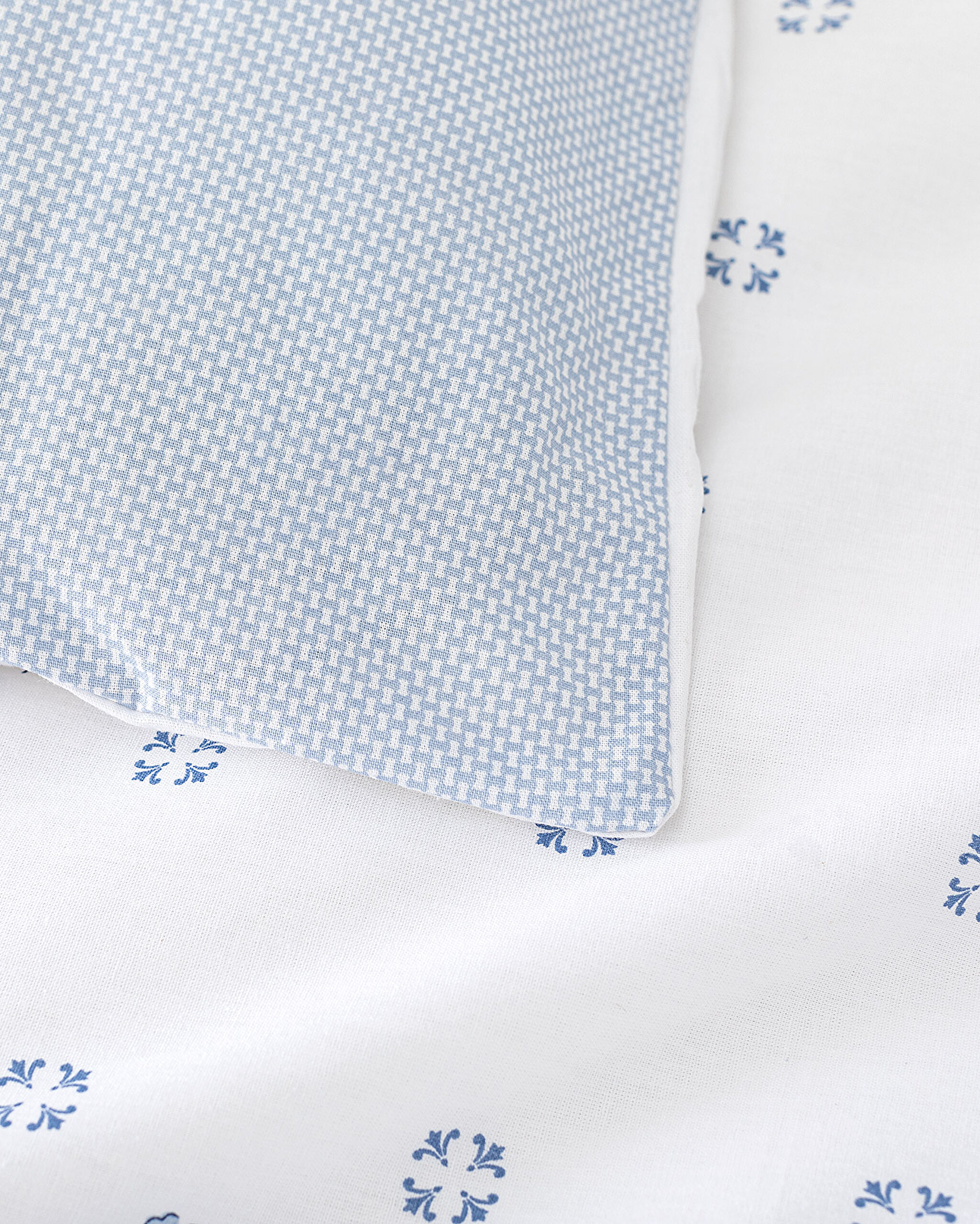 Ensemble de housse de couette imprimée Ranforce taille simple Dace avec draps élastiques - Bleu - 2