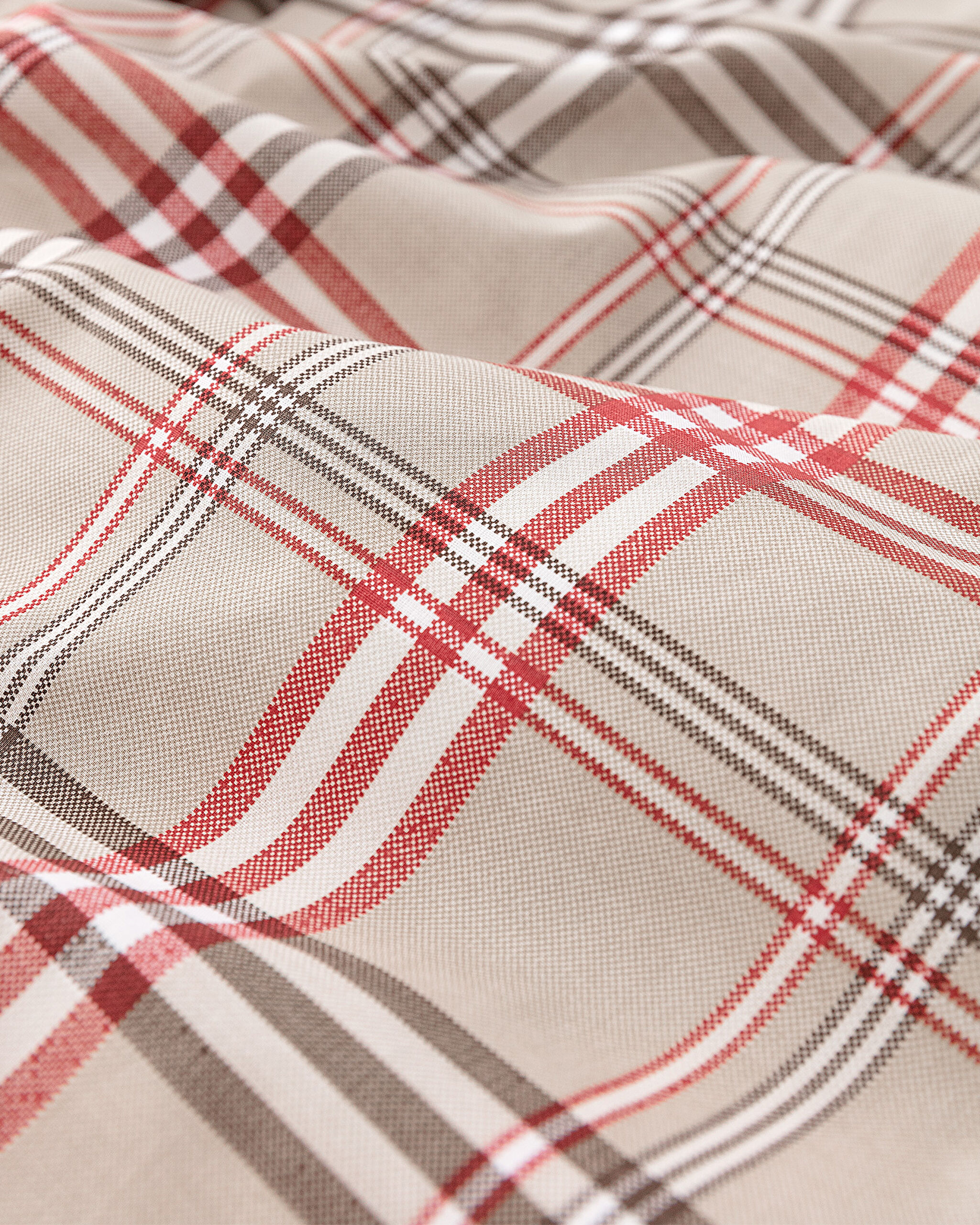 Ensemble de housse de couette imprimé Ranforce simple 100 % coton Garen - Beige - 4