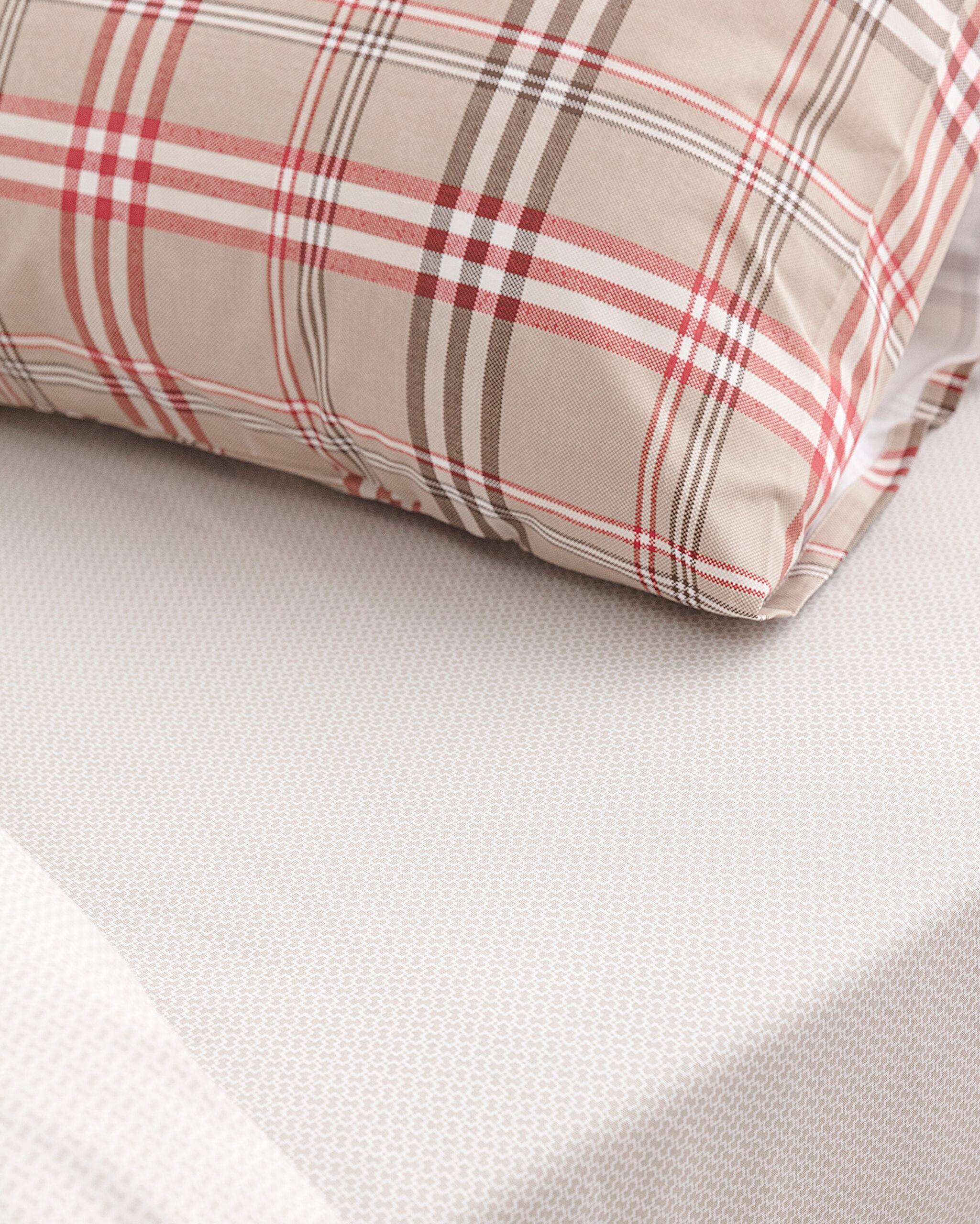 Ensemble de housse de couette imprimé Ranforce simple 100 % coton Garen - Beige - 3