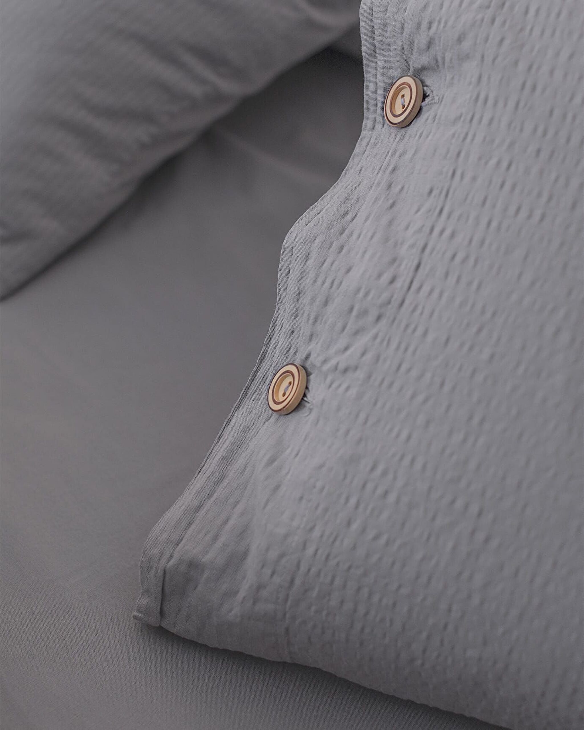 Linda Single Washable Seersucker Duvet Cover Set - 4