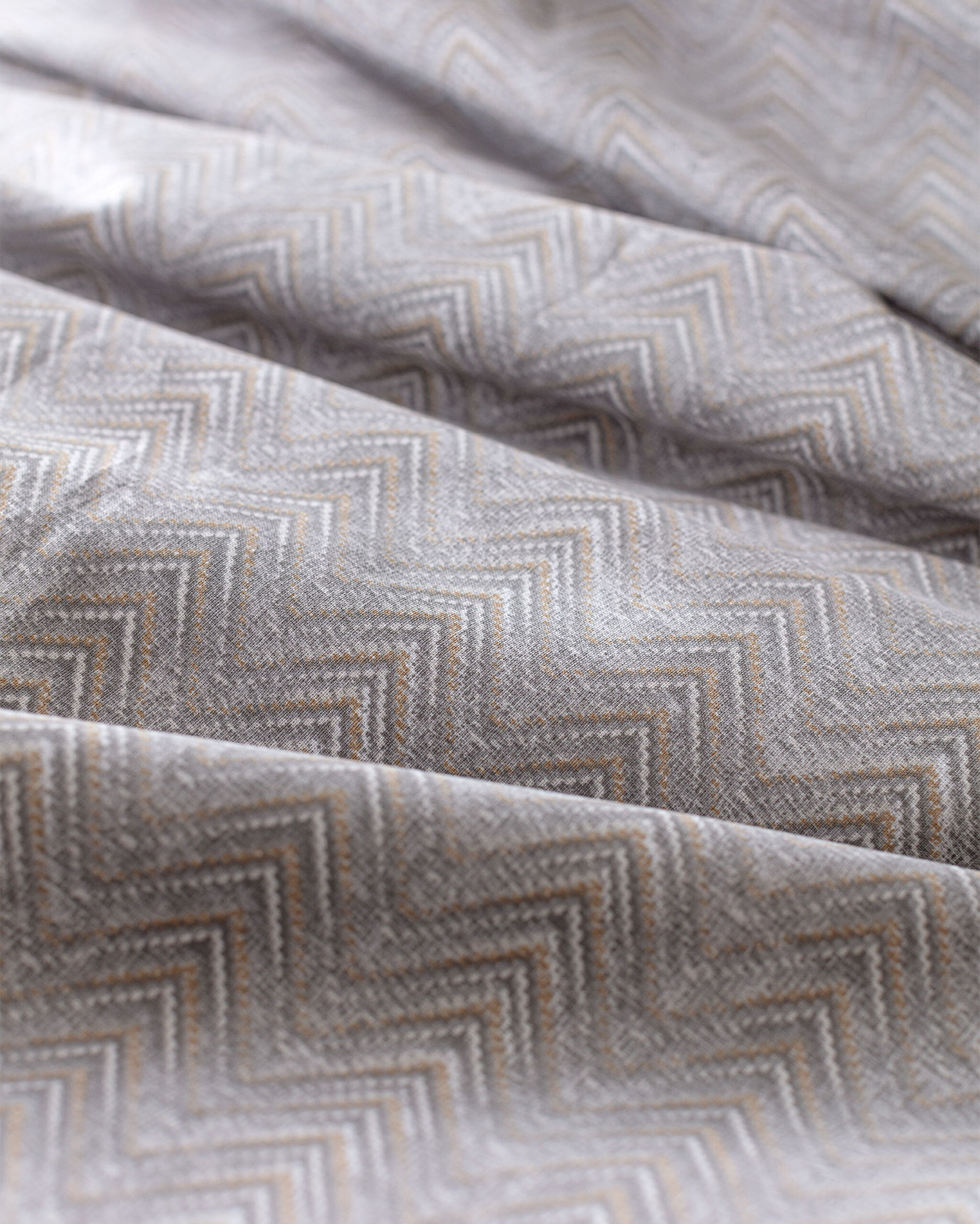 Ensemble de housse de couette imprimé Ranforce 100 % coton simple Bailey - Gris - 4