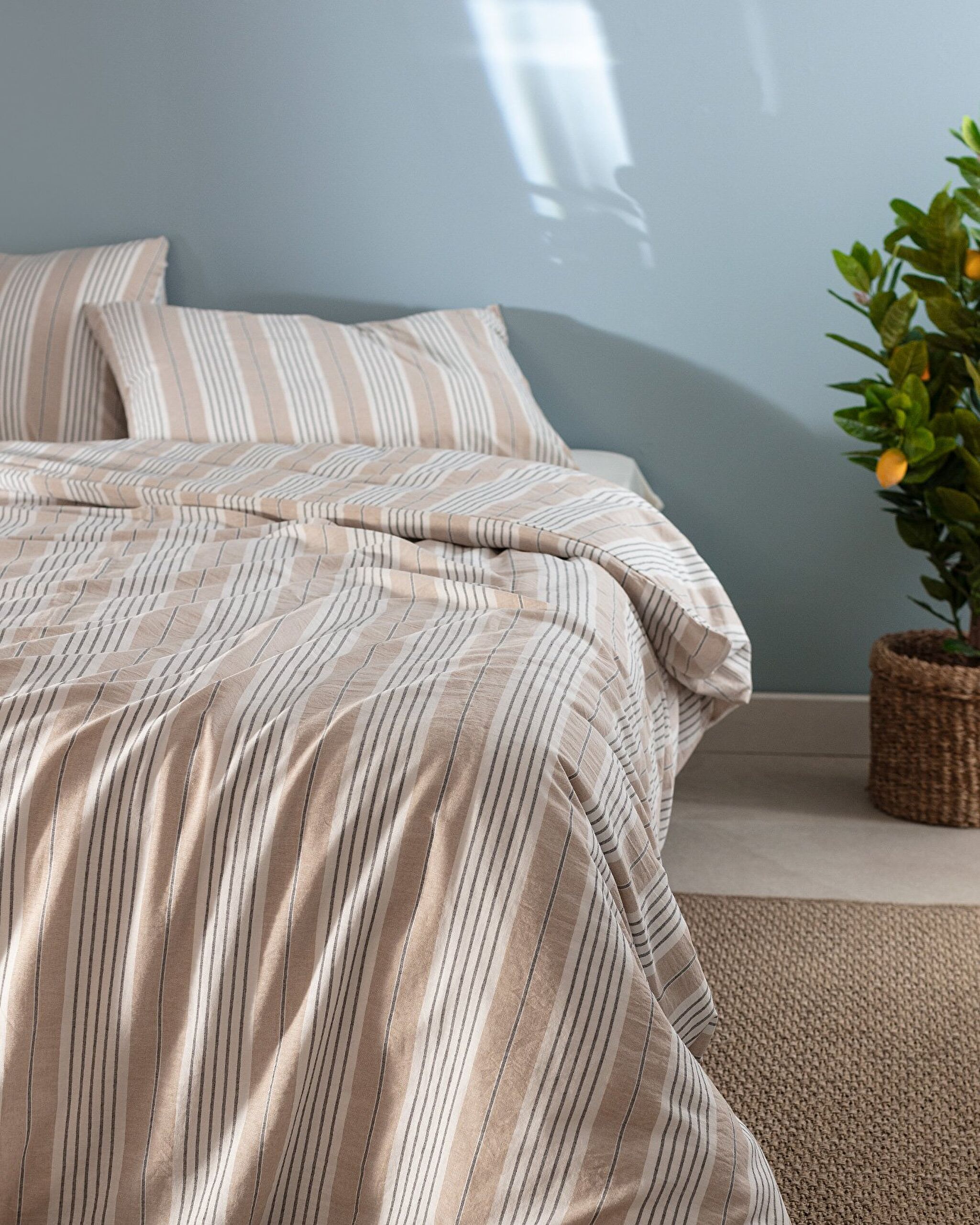 Ensemble de housse de couette teint en fil simple Darvell - 1