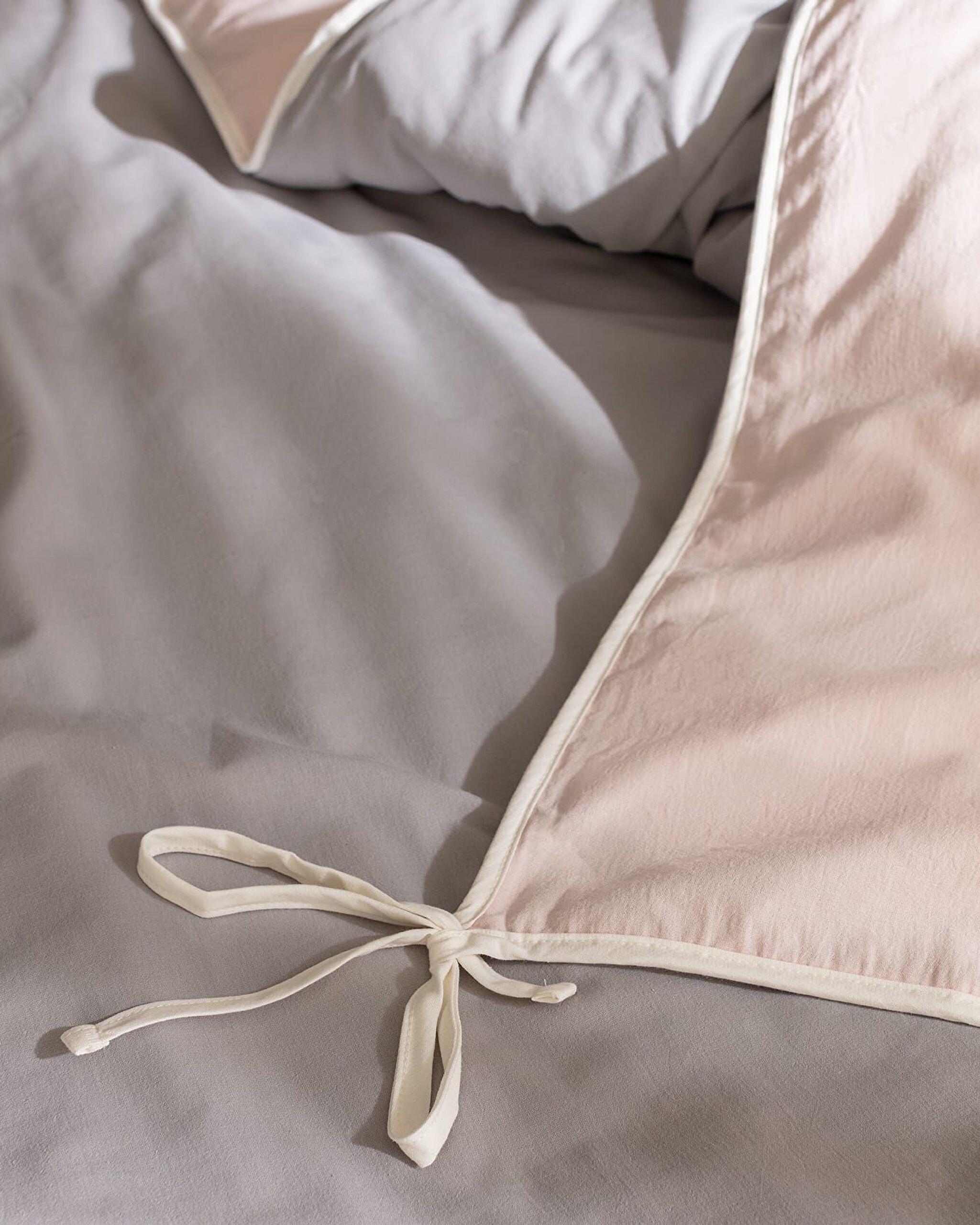 طقم غطاء لحاف مربوط فردي قابل للغسل من ايمون - 4