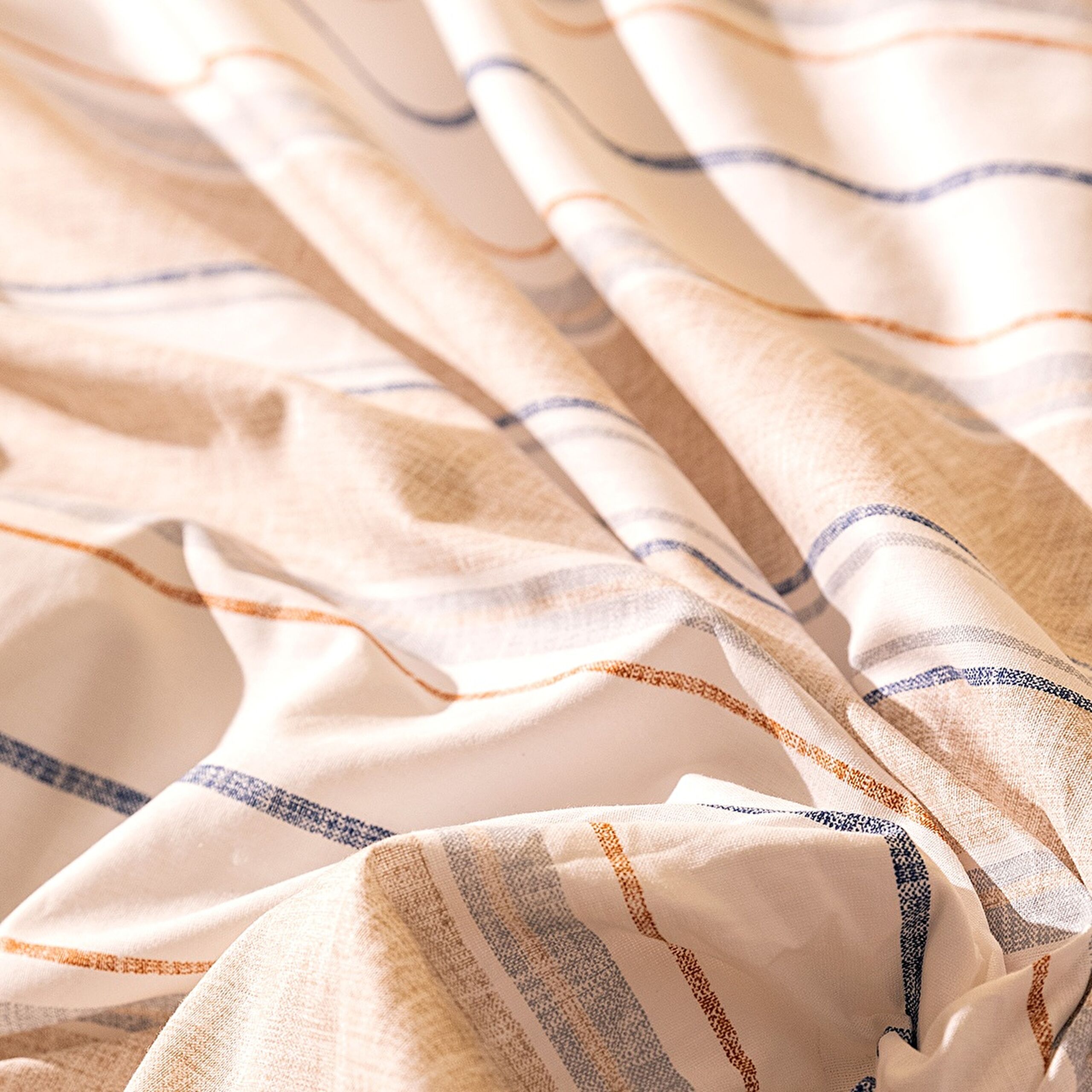 Elodie King Size 100 % Baumwolle Ranforce Elastisch bedrucktes Bettbezug-Set – Beige - 3