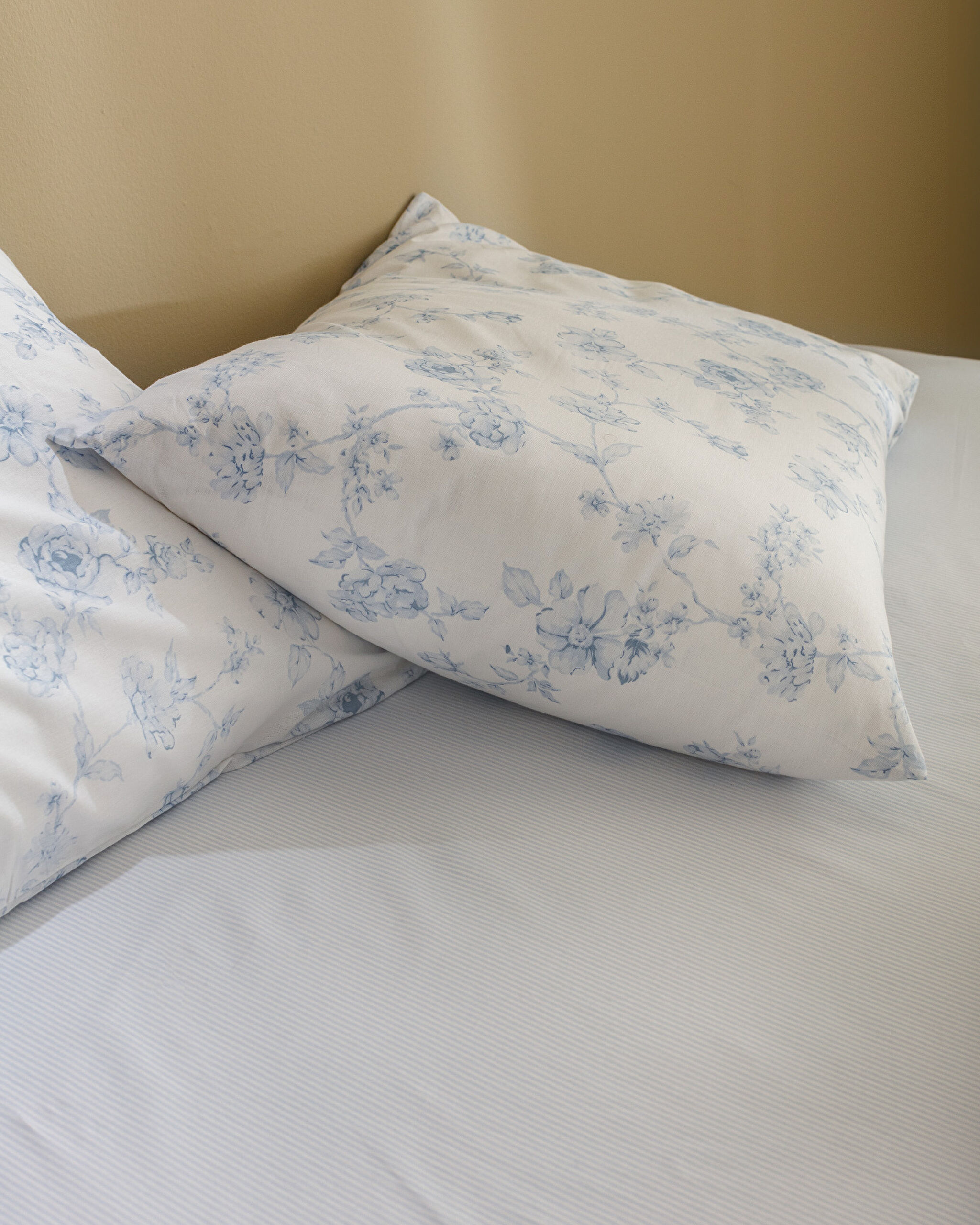 Ensemble de housse de couette imprimé élastique Ranforce 100 % coton Tiny Single - Bleu - 4