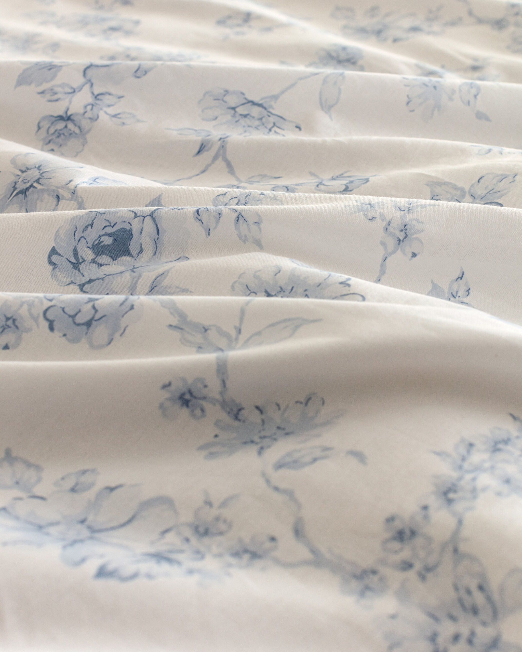 Ensemble de housse de couette imprimé élastique Ranforce 100 % coton Tiny Single - Bleu - 5