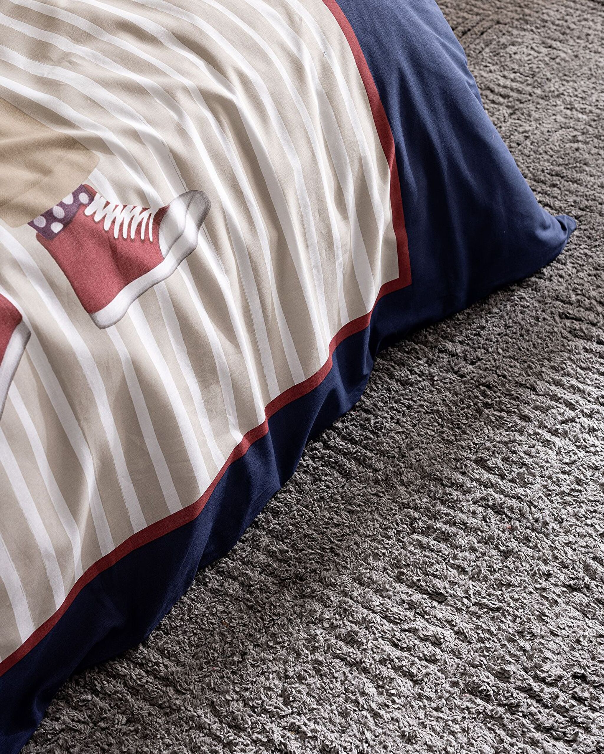 Marnay Bear Single 100 % Baumwolle Ranforce bedrucktes Bettbezug-Set – Beige - 3