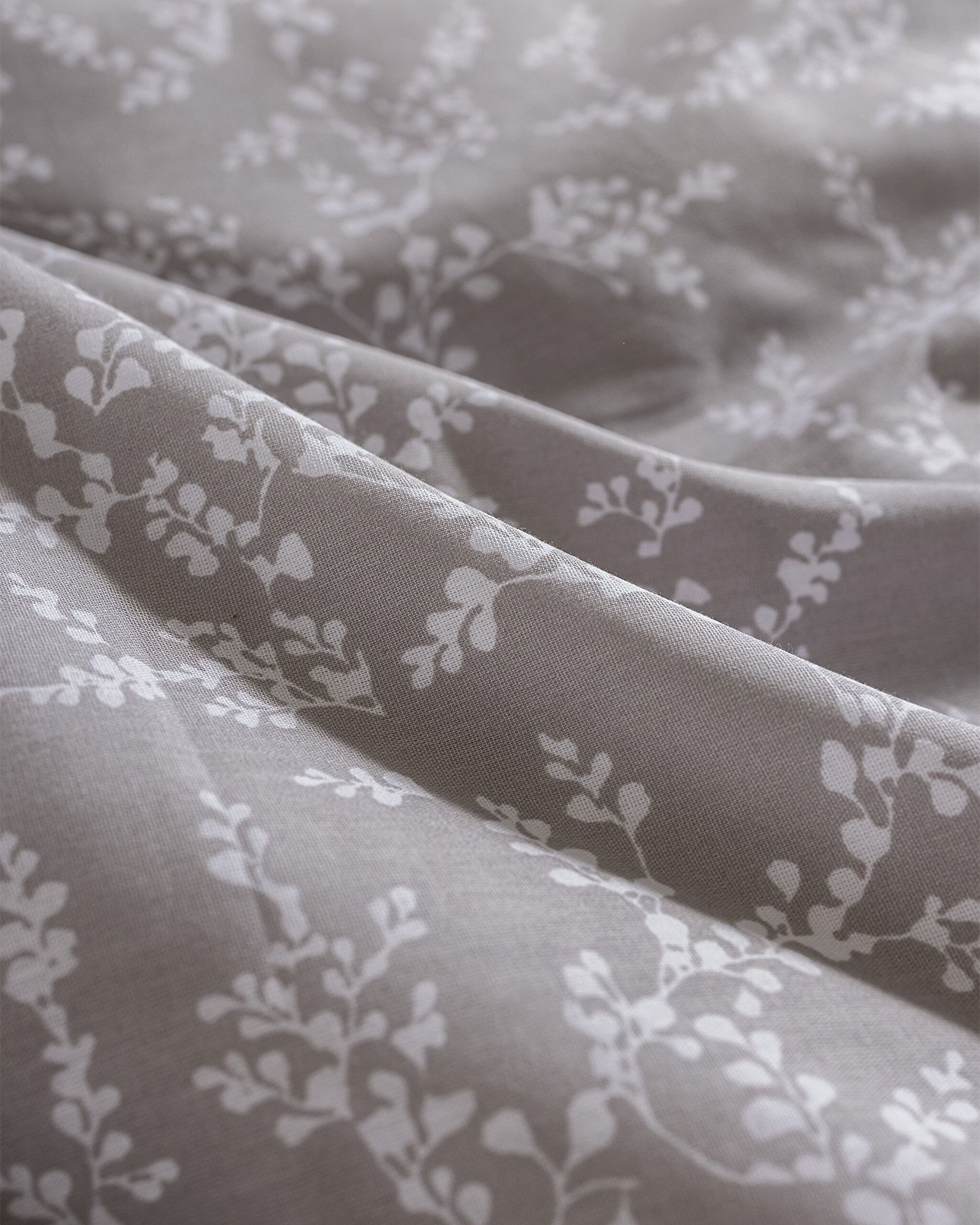 Ensemble de housse de couette imprimé Ranforce 100 % coton simple Garde - Gris - 5