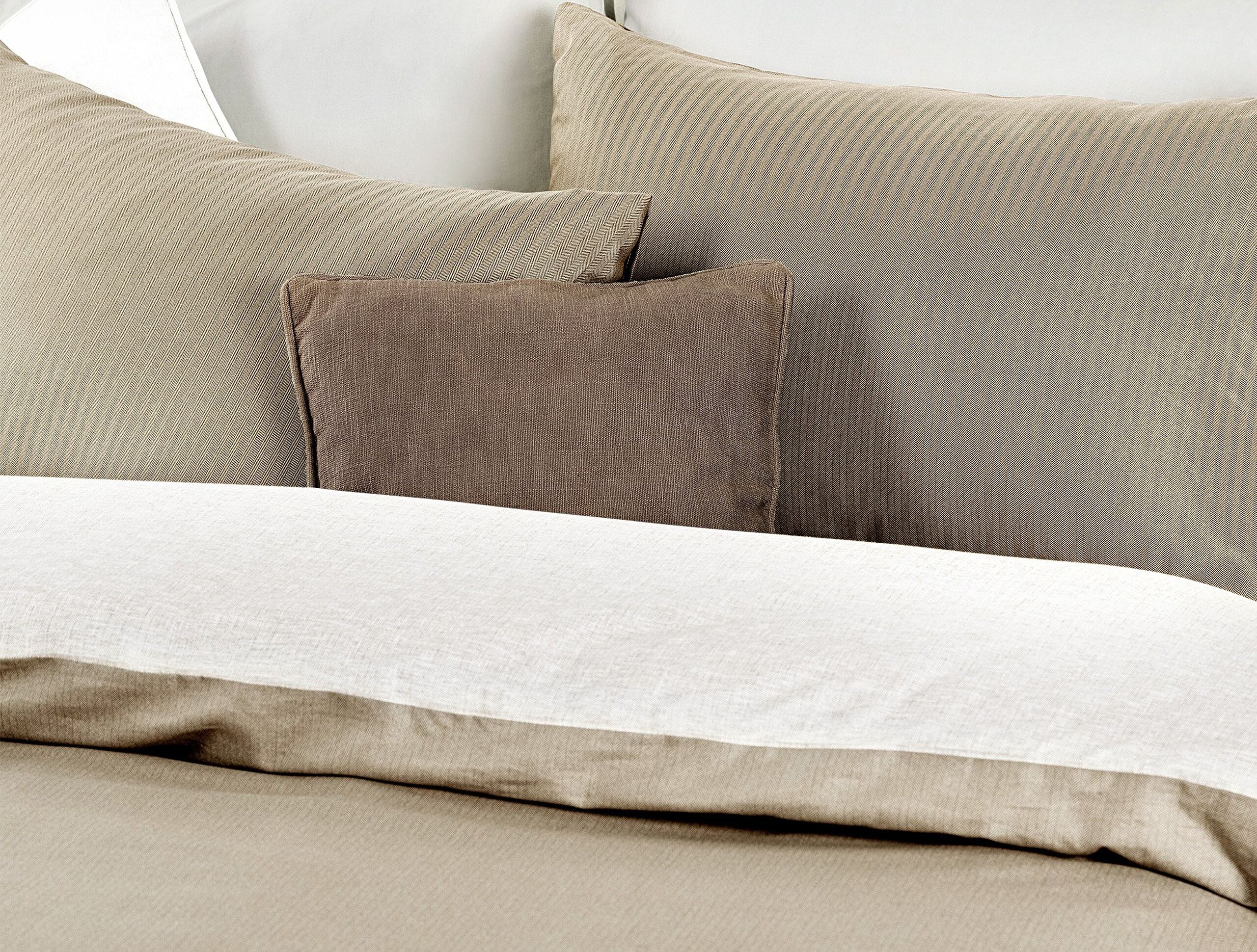 Ensemble de housse de couette imprimée simple Cher - Beige - 1