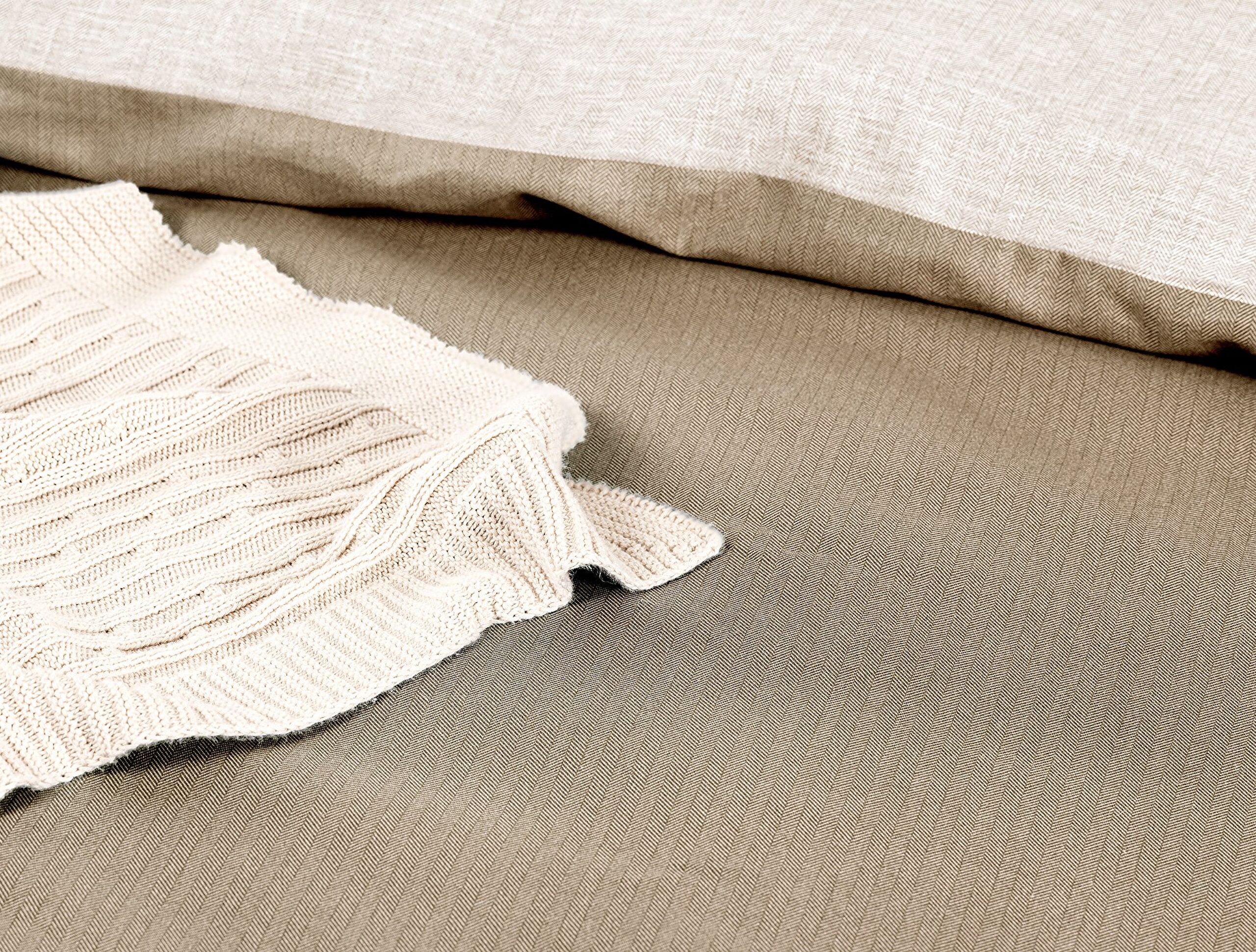 Ensemble de housse de couette imprimée simple Cher - Beige - 4